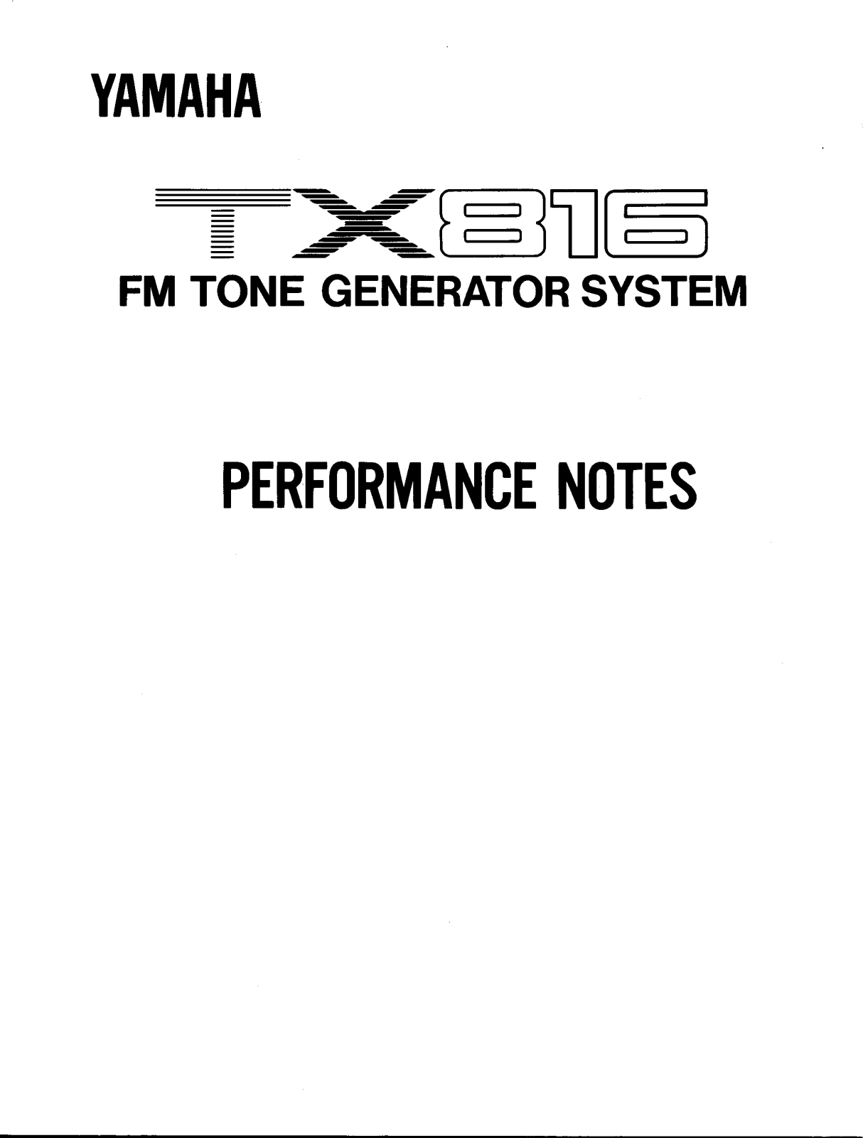 Yamaha TX816E3 User Manual