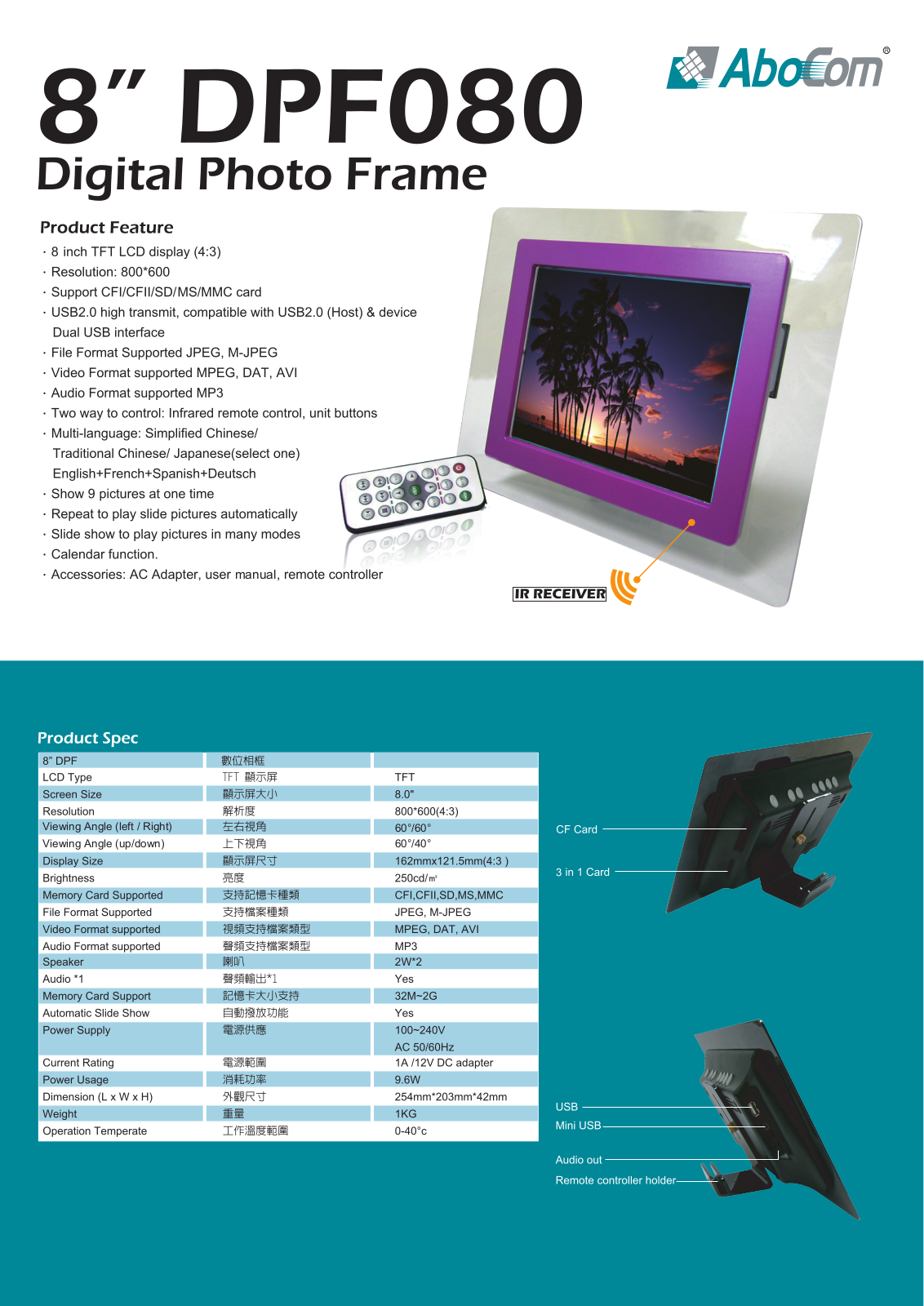 Abocom DPF080 User Manual