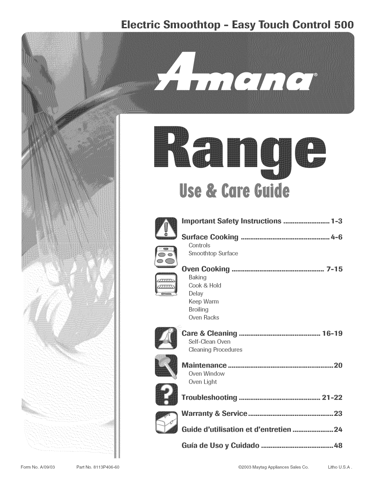 Amana AER5725QAW, AER5725QAQ, AER5725QAN, AER5725QAF, AER5715QCW Owner’s Manual