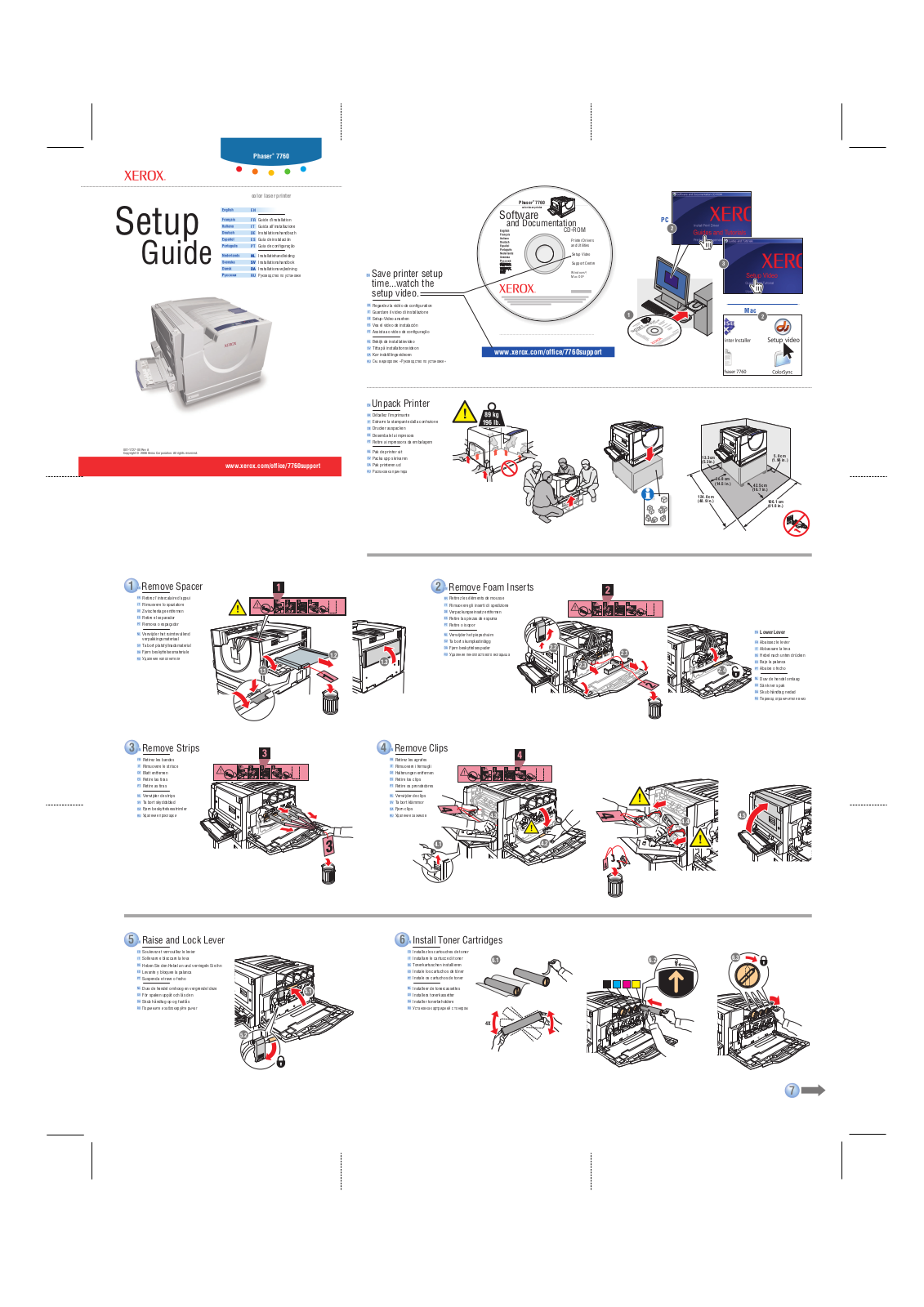 Xerox PHASER 7760 Setup Manual