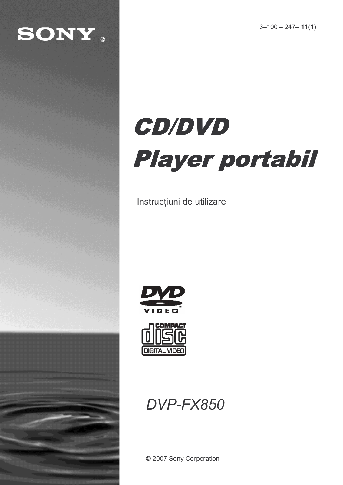 Sony DVP-FX850 User Manual