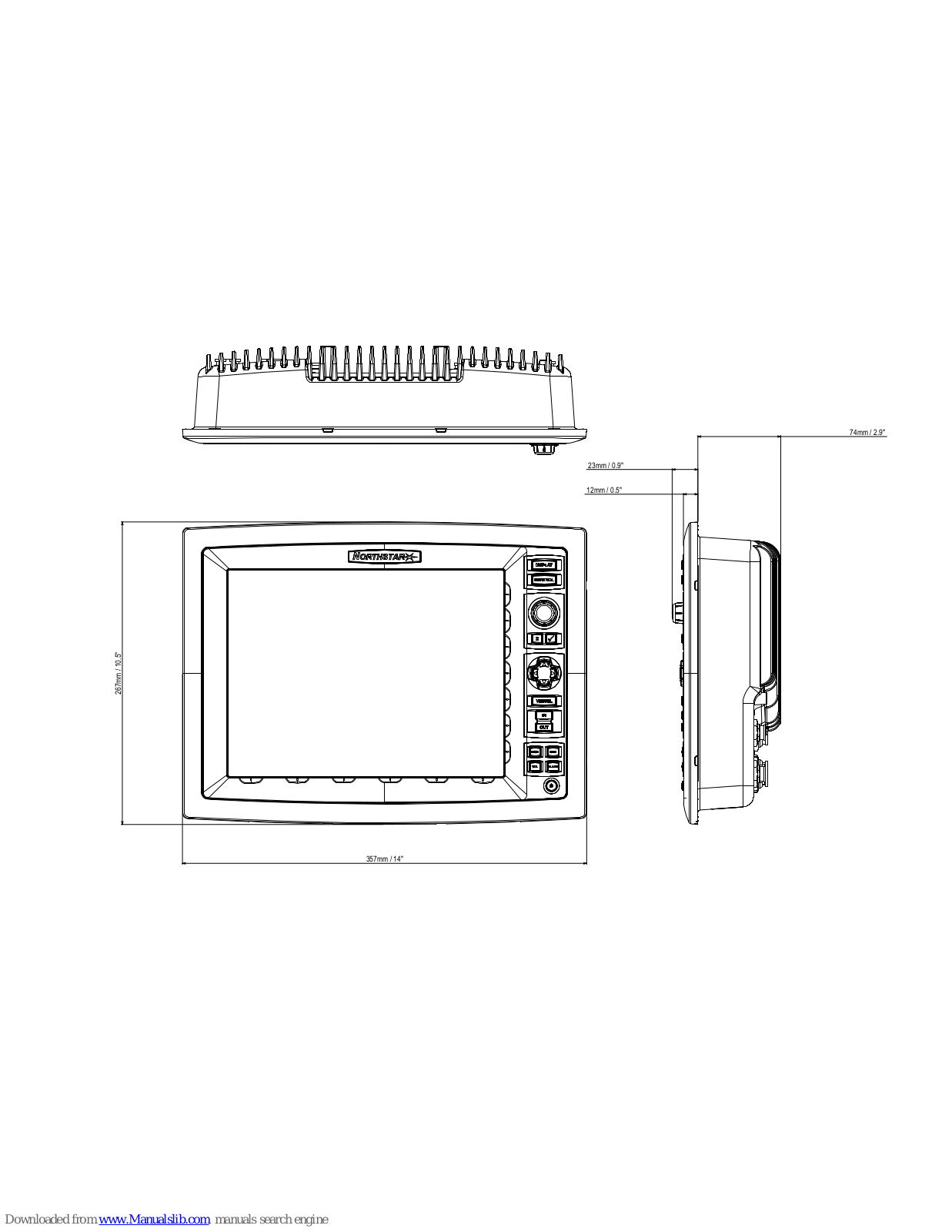 NorthStar PI 640 AS, PI 631, PI 631 IB, PI 640 IB, PI 640 AST Dimensions