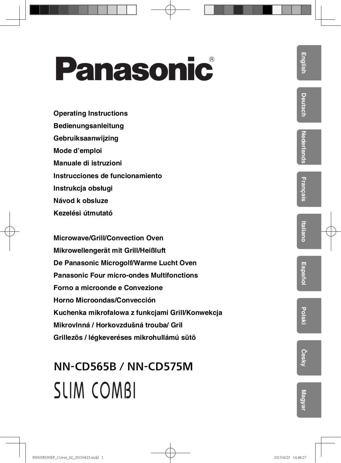 Panasonic NN-CD565B, NN-CD575M Operating Instructions
