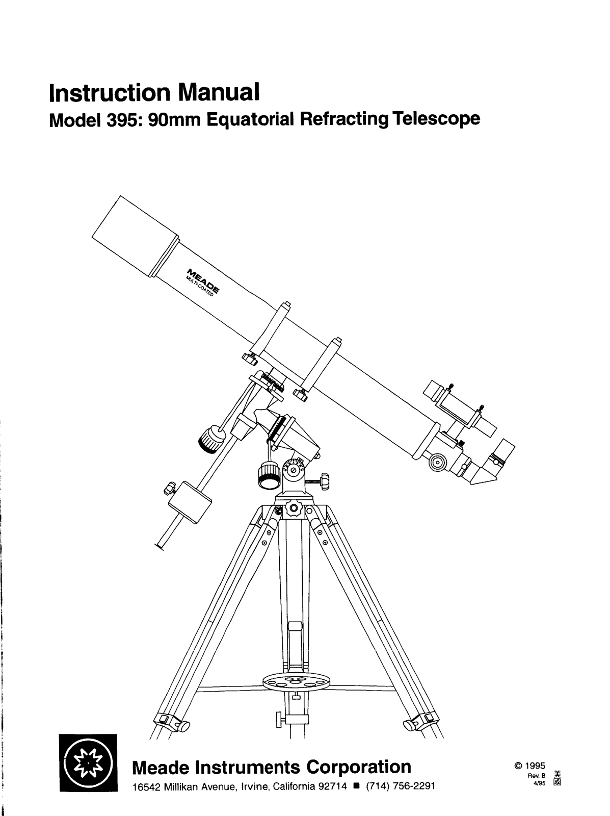 Meade 395 User Manual