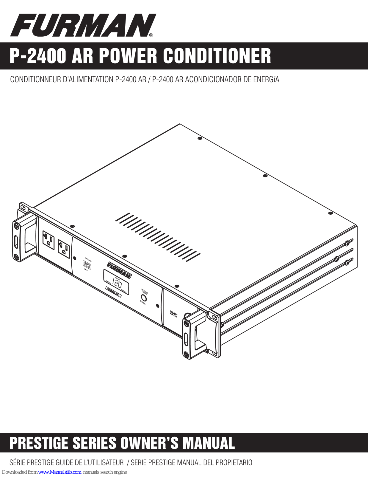 Furman P-2400 AR Prestige Series Owner's Manual