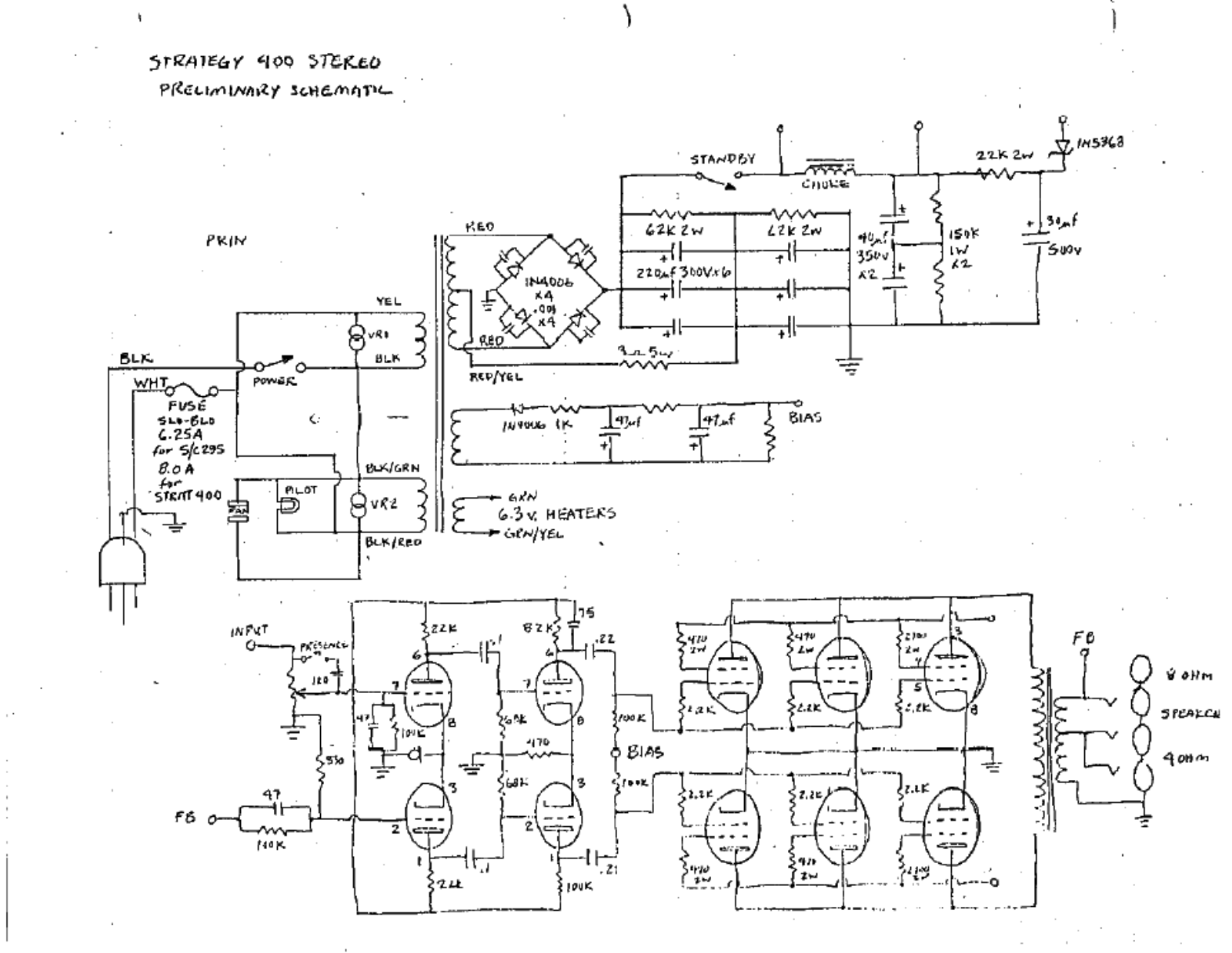 Mesa Boogie strategy 400 stereo schematic