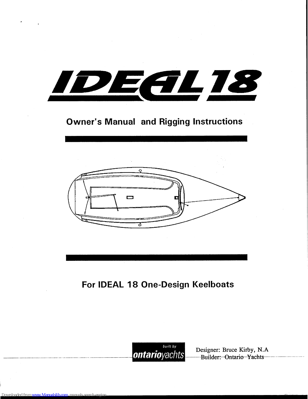 Ontario Yachts Ideal 18 Owner's Manual