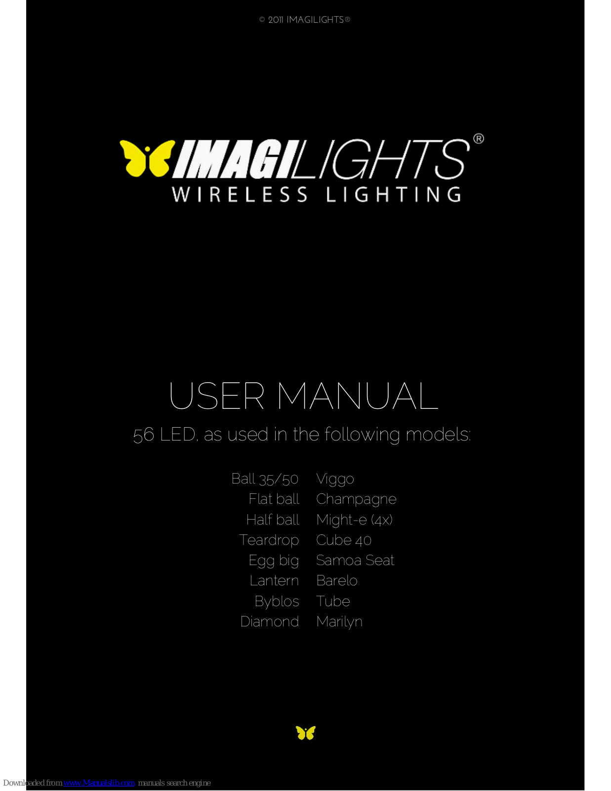 Imagilights Flat ball, Half ball, Teardrop, Egg big, Lantern User Manual