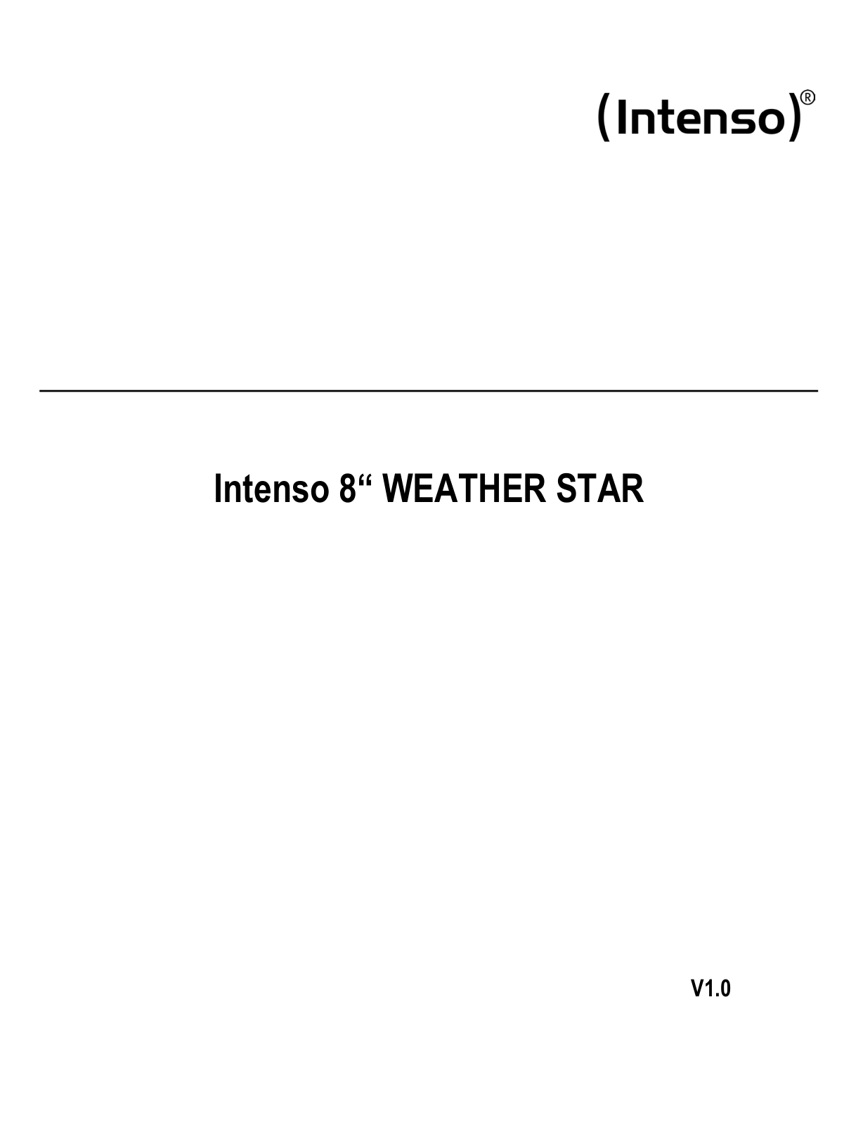 Intenso Weather Star User Manual