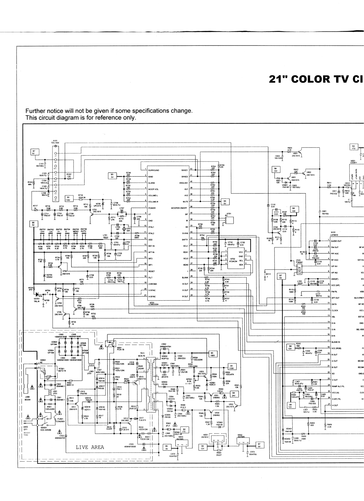 Funai TV-2100A MK11 Service Manual