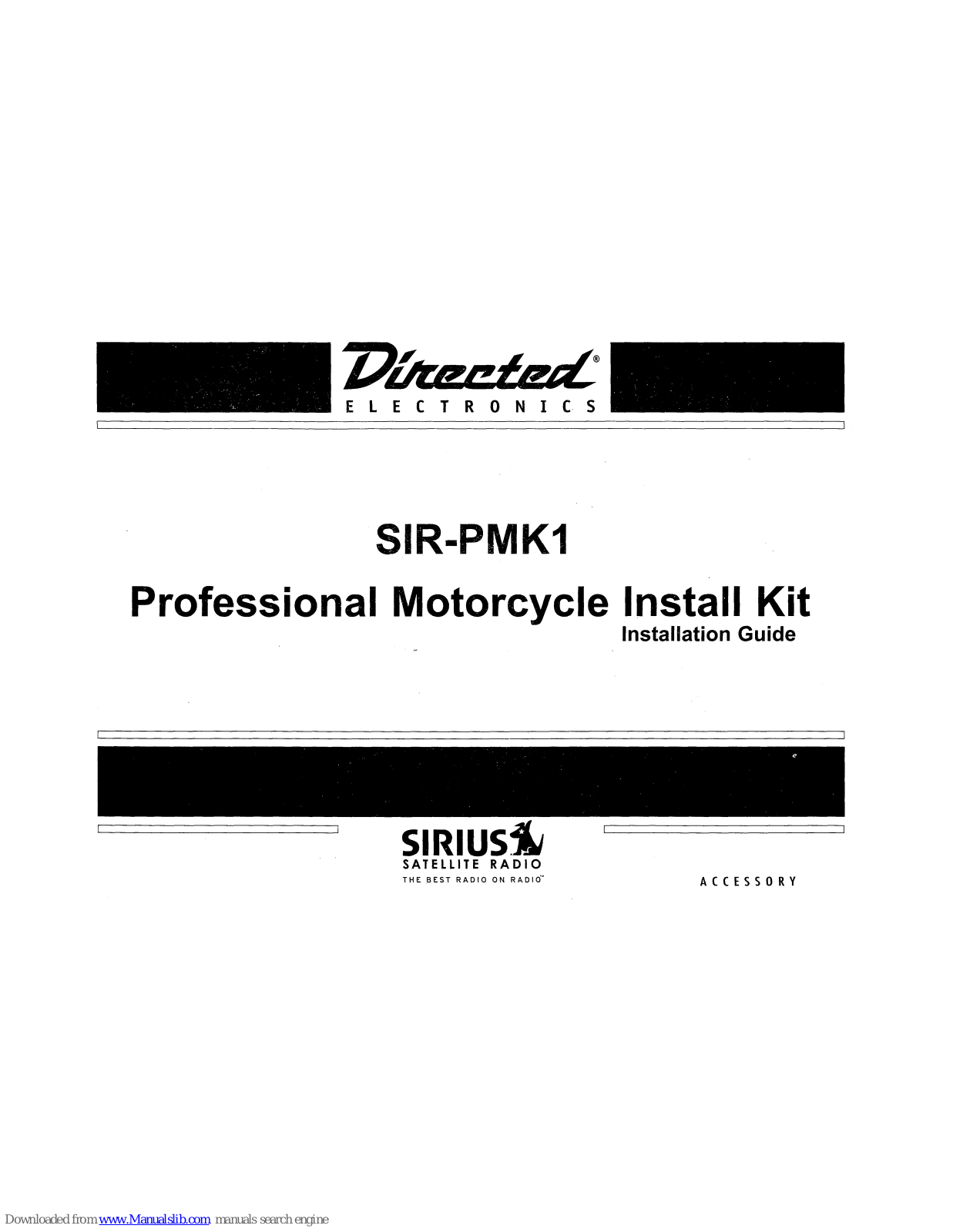 Directed Electronics SIR-PMK1 Installation Manual