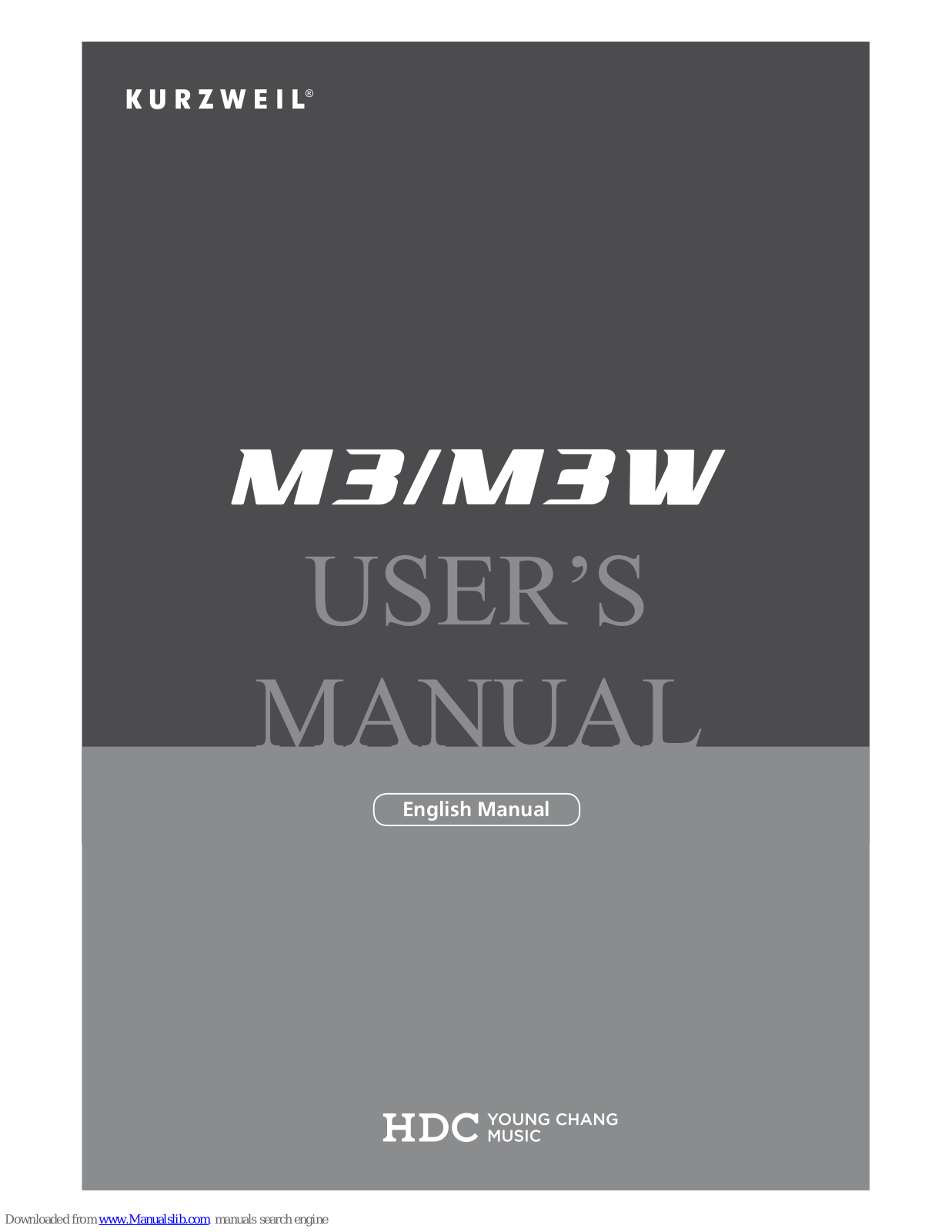 Kurzweil M3, M3W User Manual