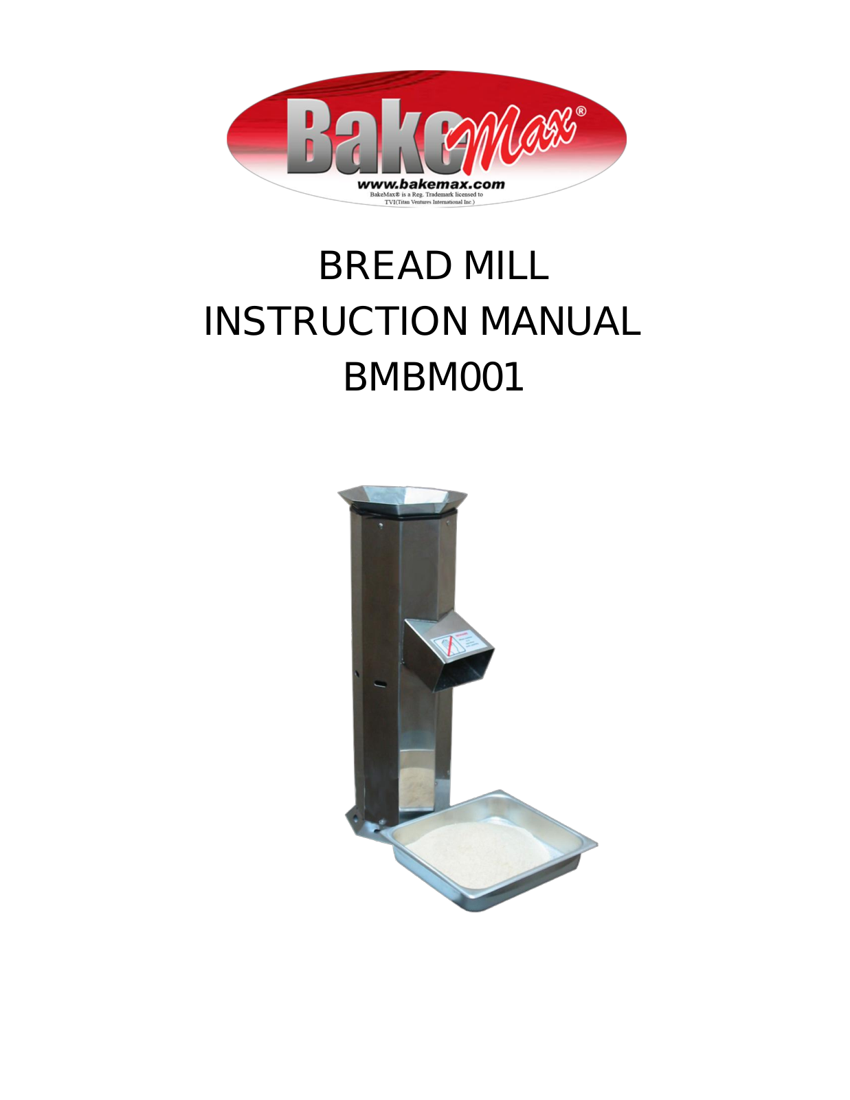 Bakemax BMBM001 Installation  Manual