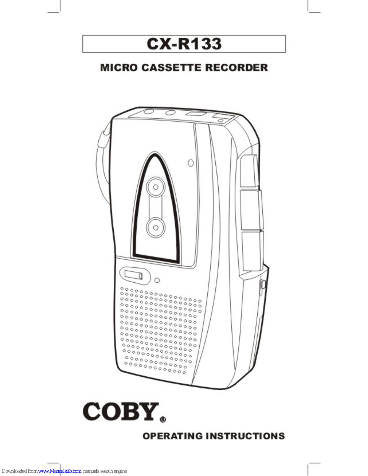 Coby CX-R133 Operating Instructions Manual