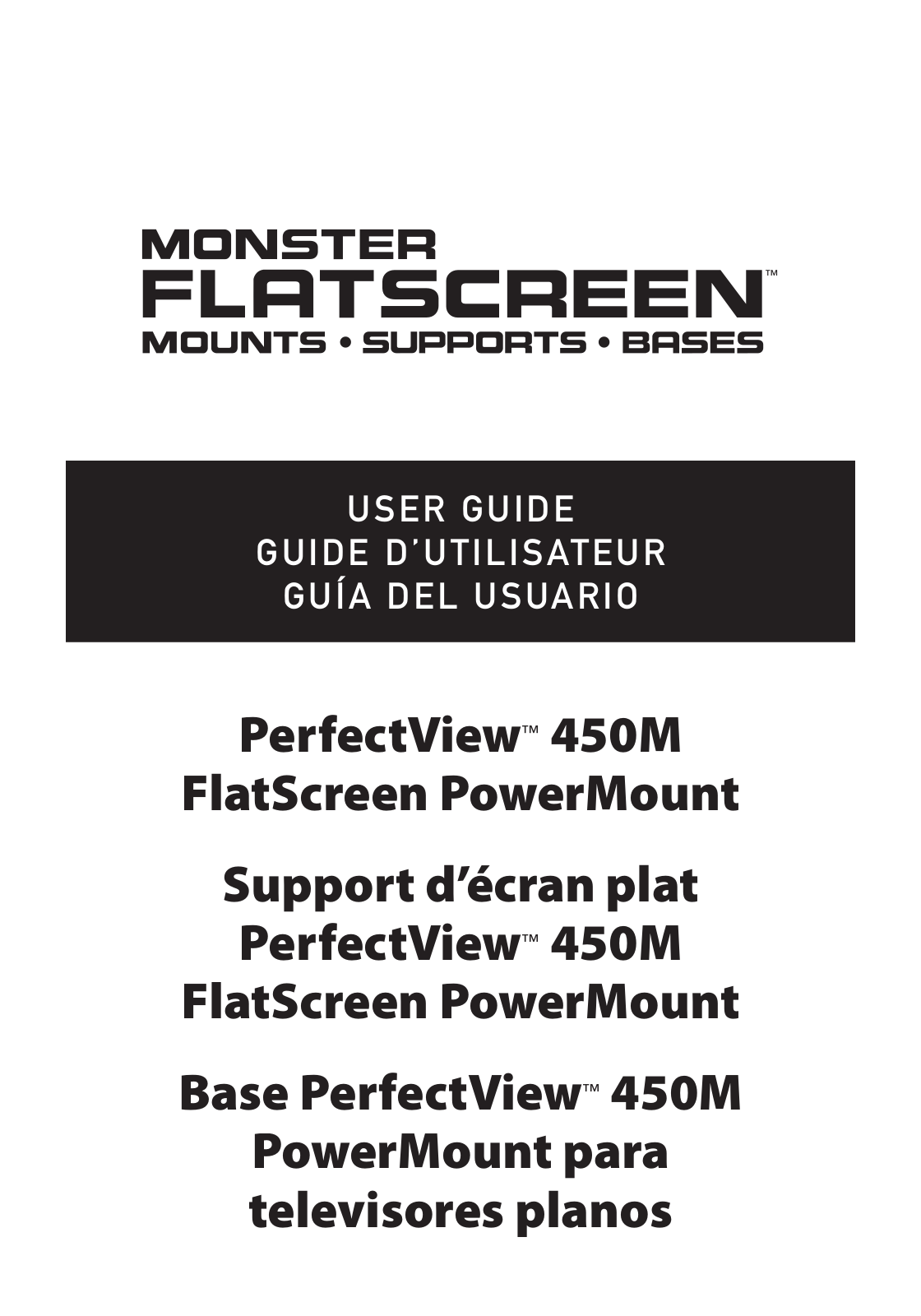 Monster Cable 450M User Manual