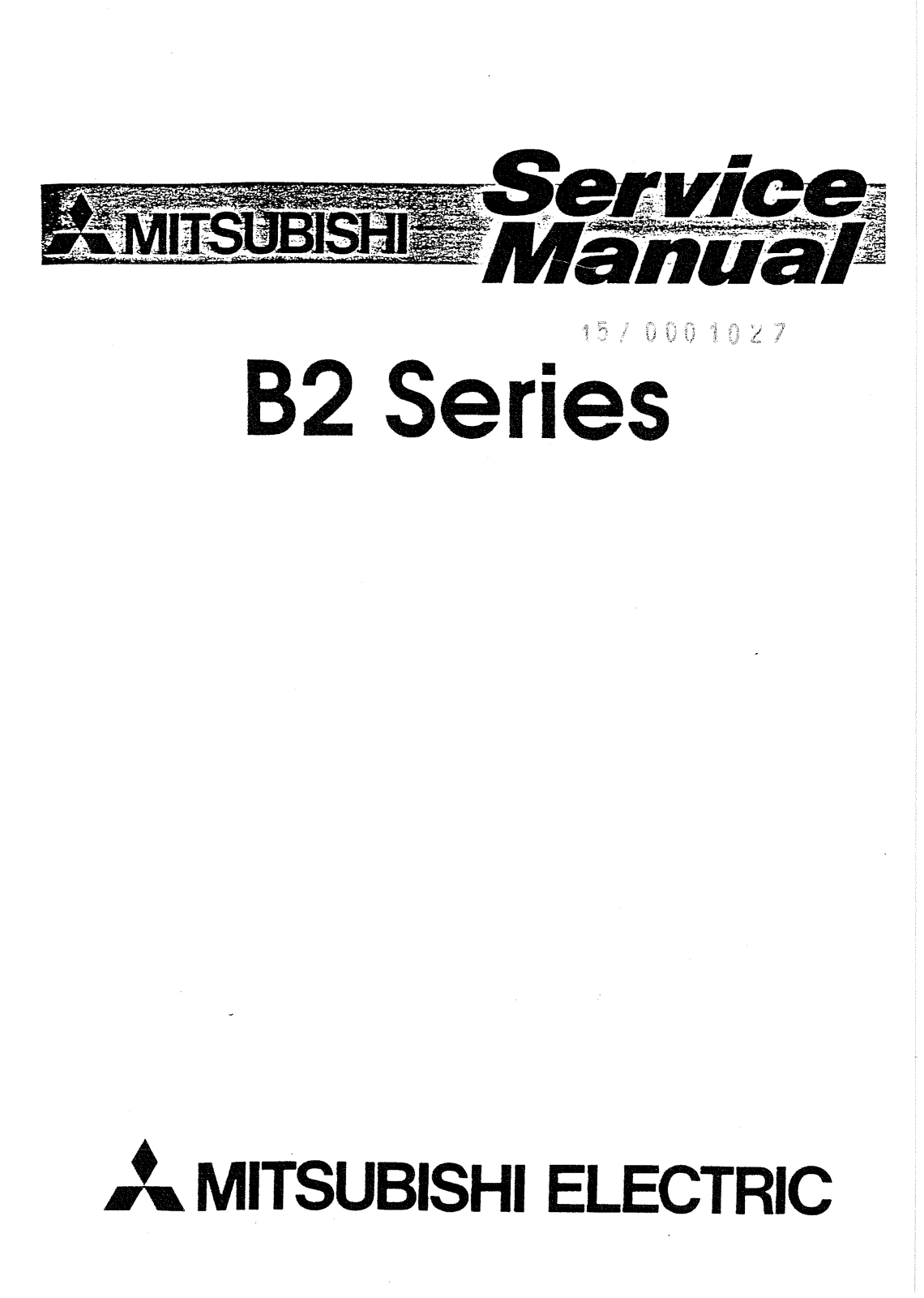 MITSUBISHI 3703-STX, 33C1-EDT, 29BE-EDT, 25B2-EDT, B2 Service Manual