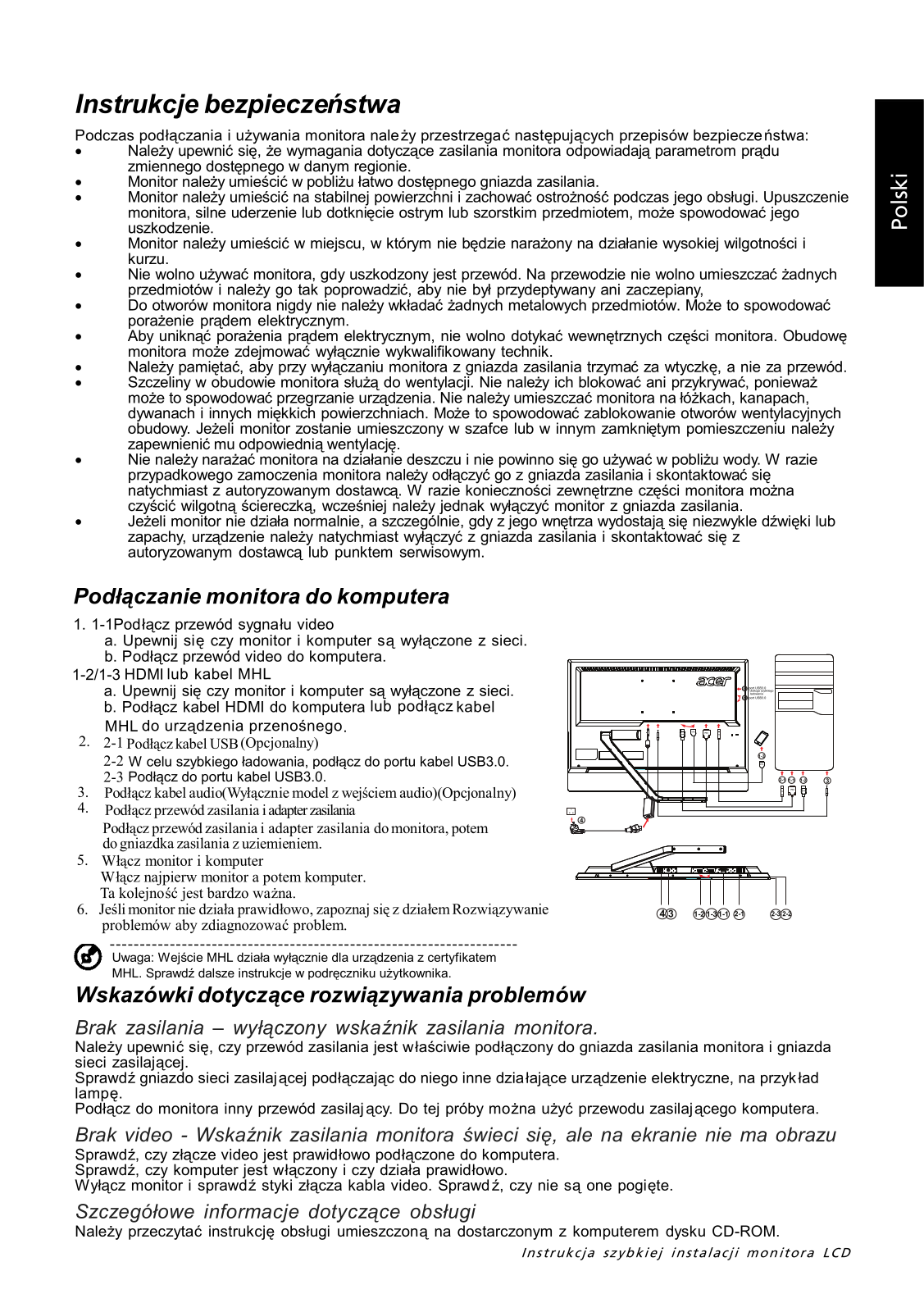 Acer FT220HQL User Manual