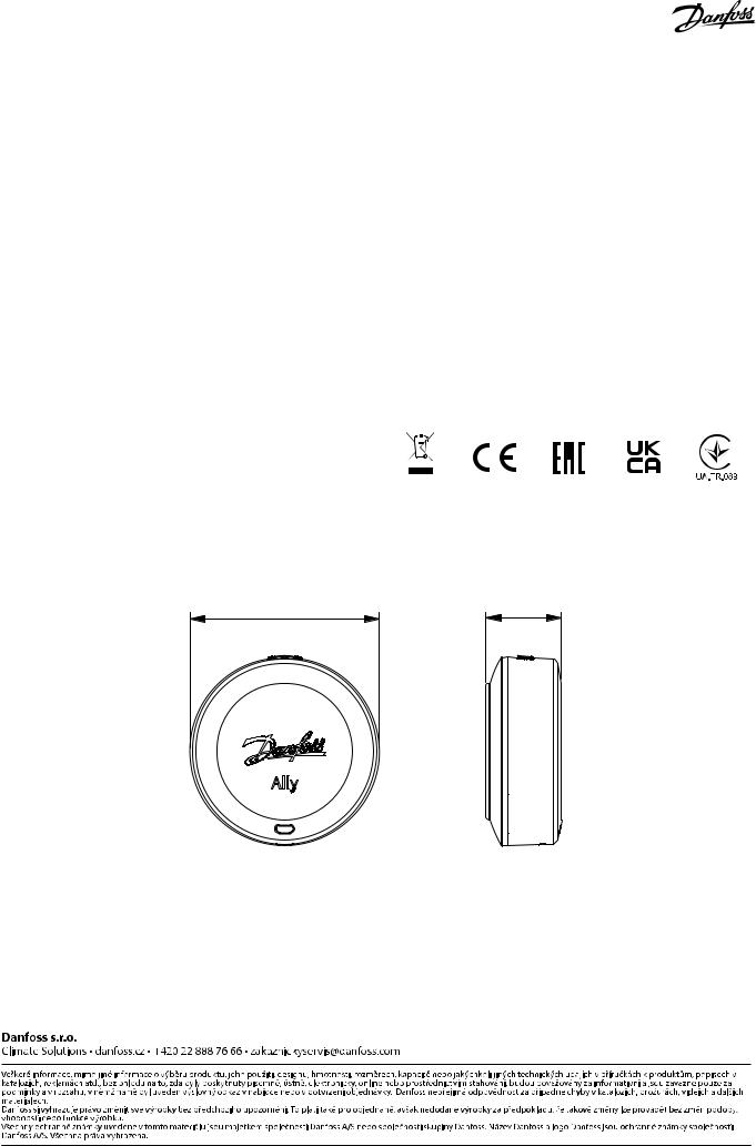 Danfoss Ally Prostorový snímač Data sheet