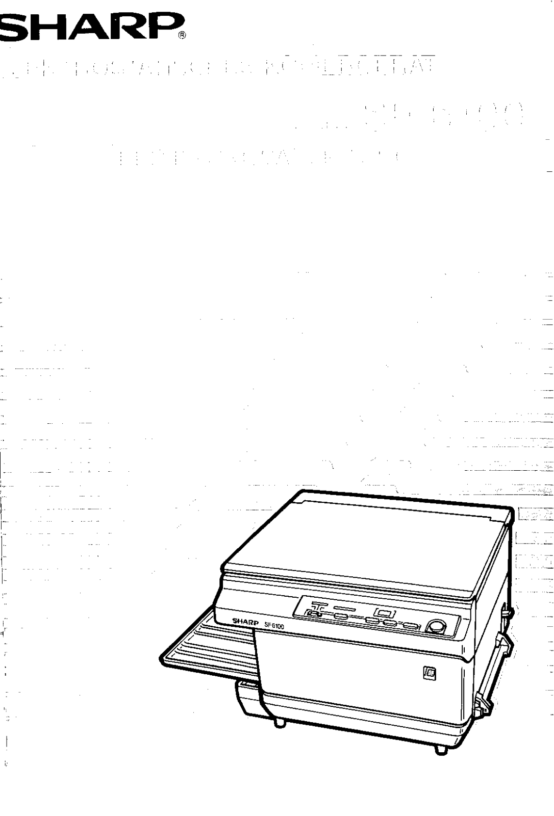 Sharp SF-6100 Operation Manual