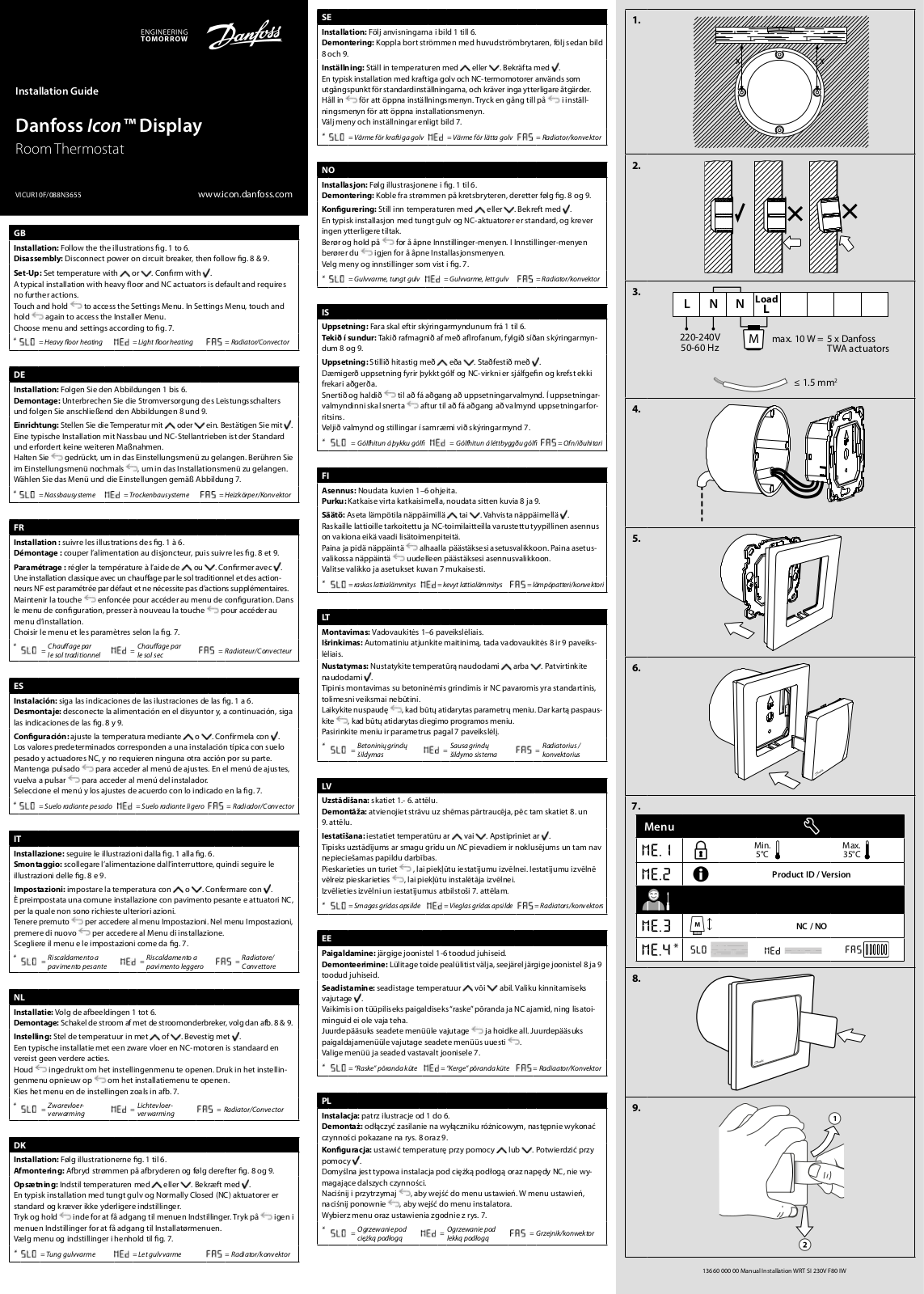 Danfoss Icon Display Installation guide