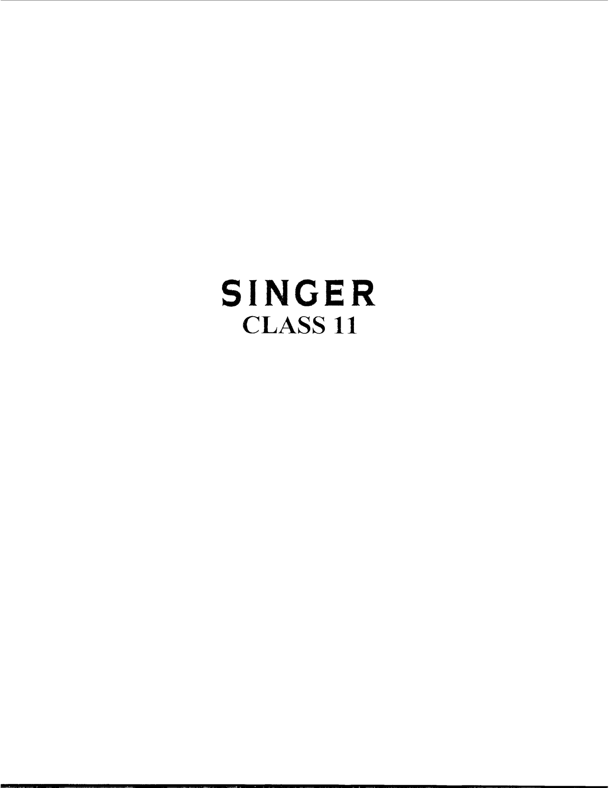 Singer 11-36, 11-37, 11-35, 11-34, 11-33 User Manual