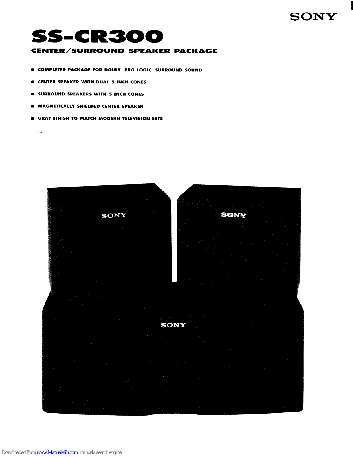 Sony SS-CR300 Specifications