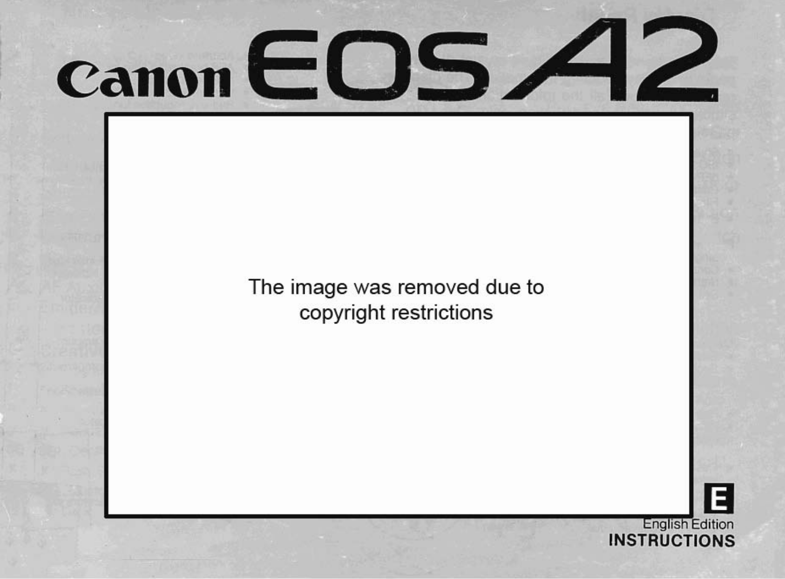 Canon EOS A2 A2E Instruction Manual