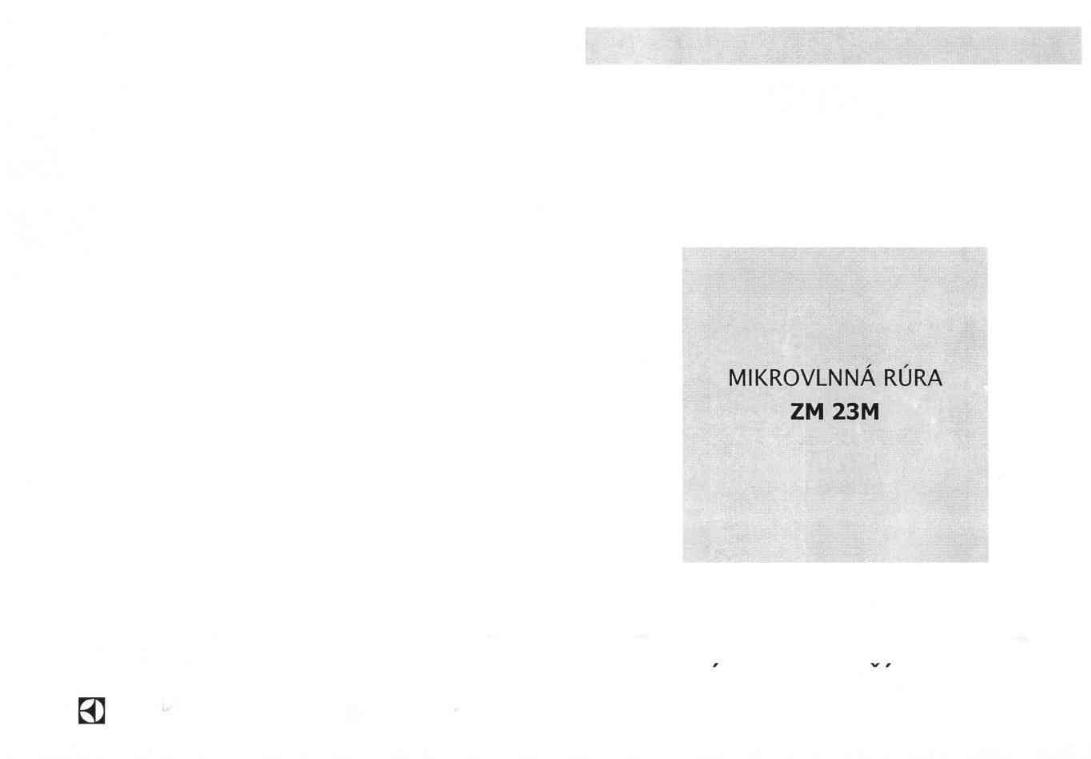 Zanussi ZM23M User Manual