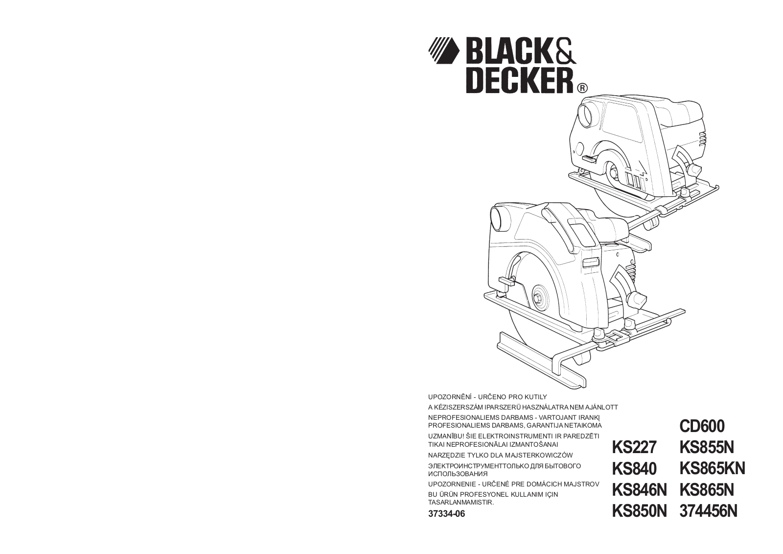 Black & Decker Ks855n Instruction Manual