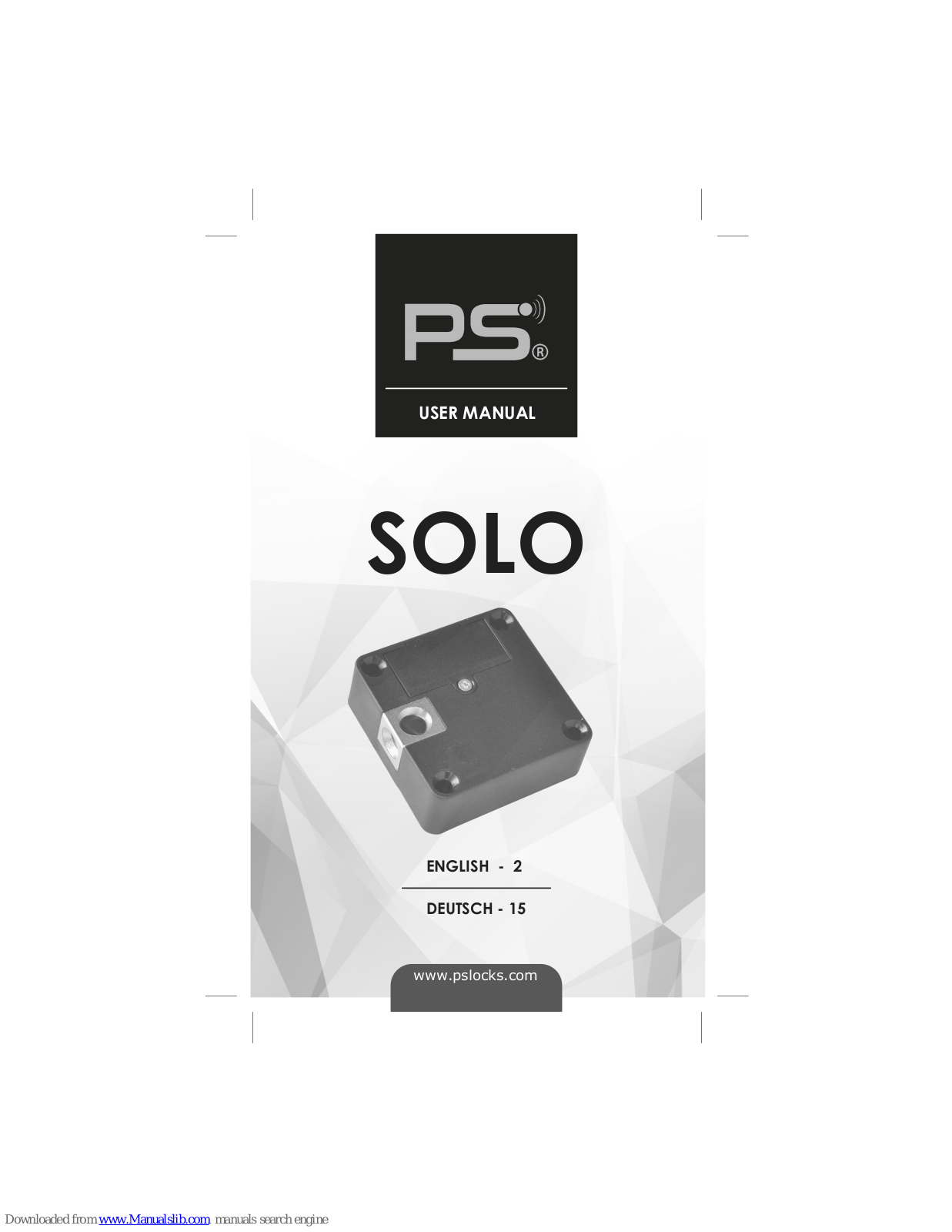 PS SOLO, SOLO-DUAL User Manual