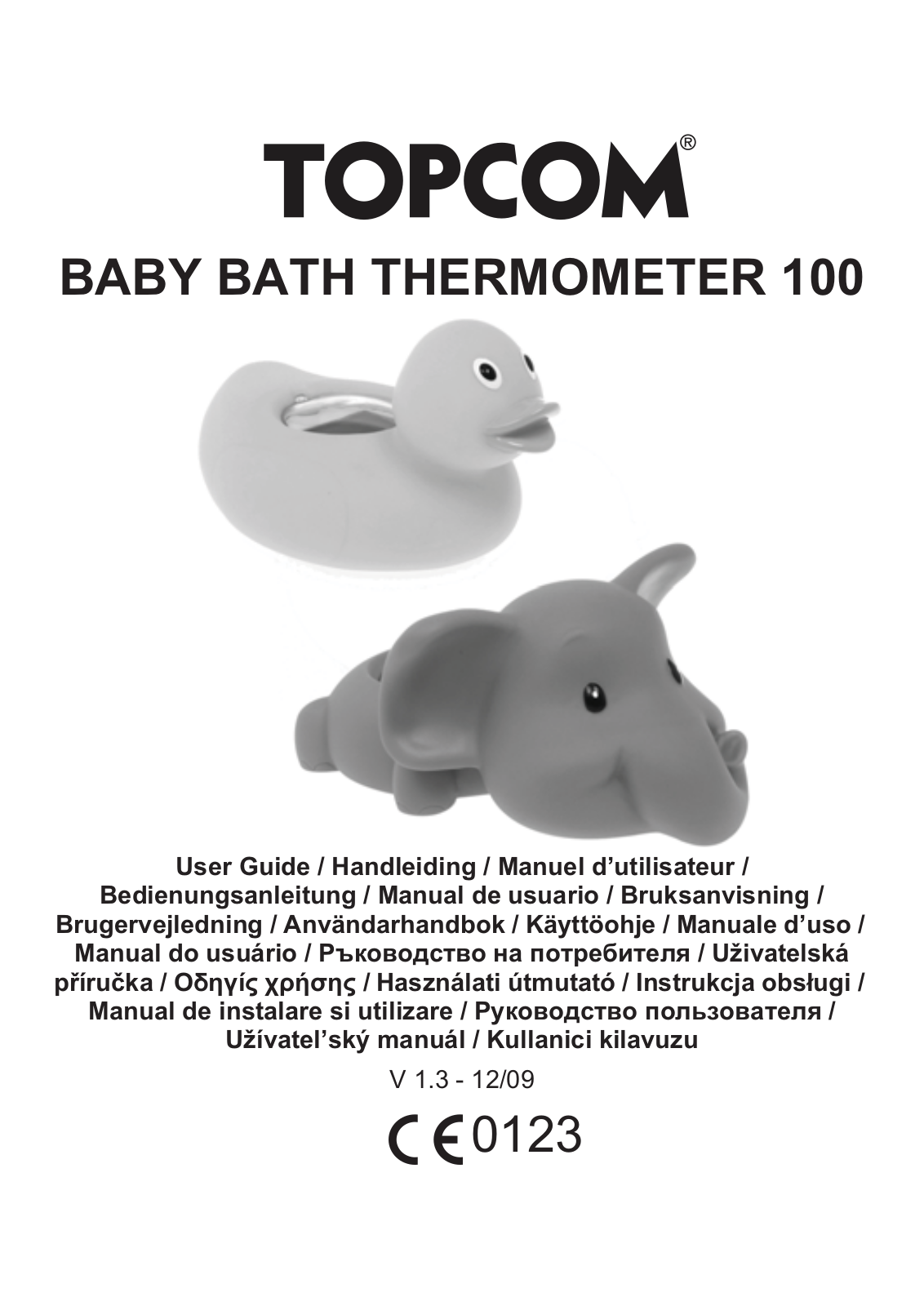 TOPCOM BABY BATH THERMOMETER 100 User Manual