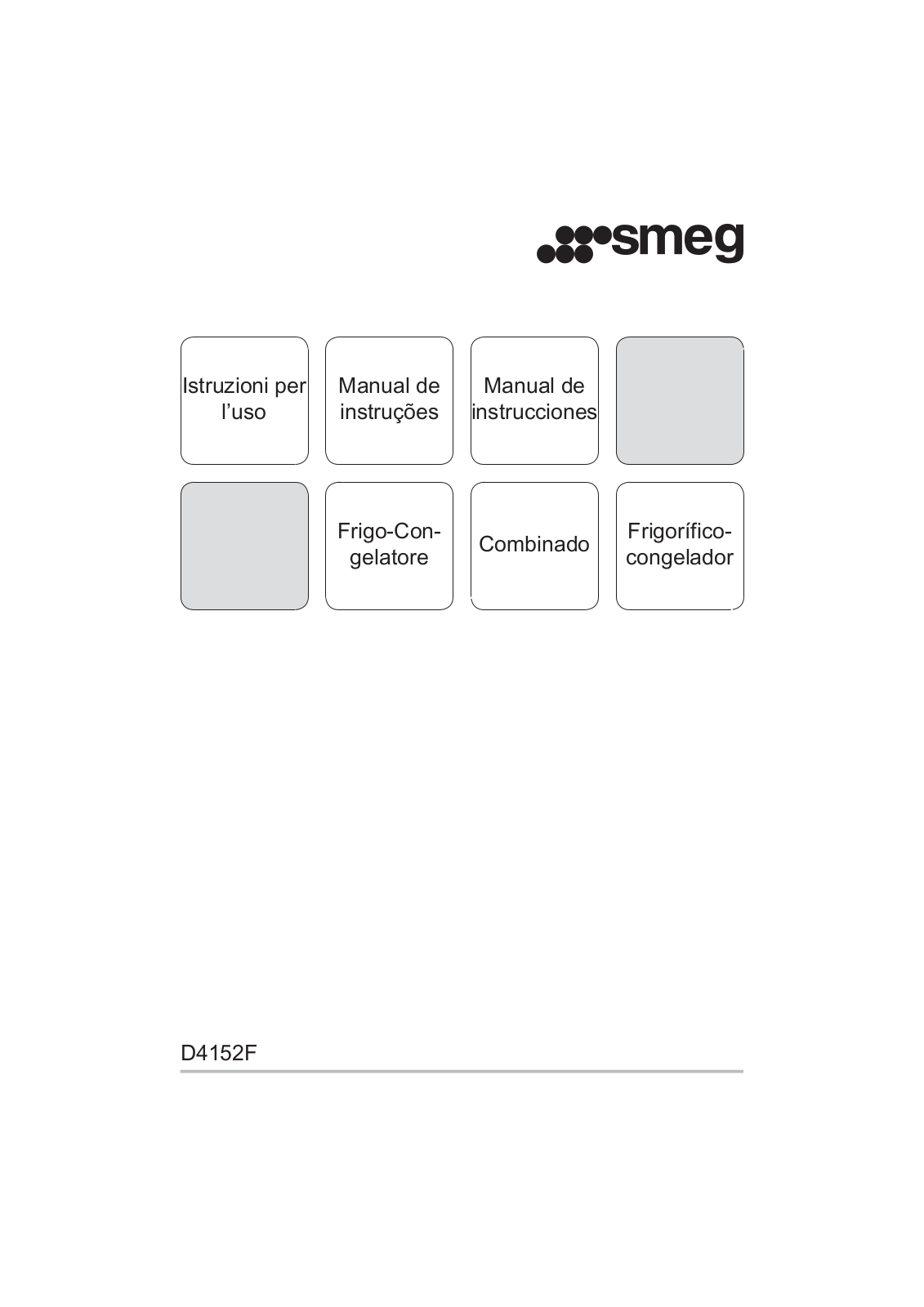 Smeg D4152F User manual