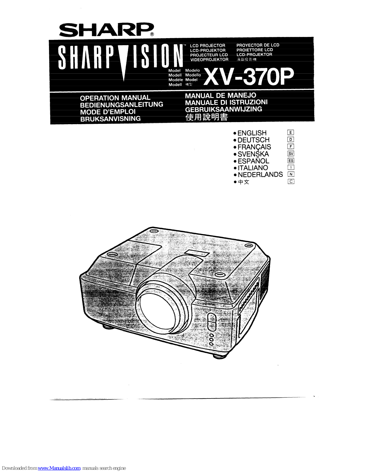 Sharp SharpVision XV-370H Operation Manual - ManualMachine.com