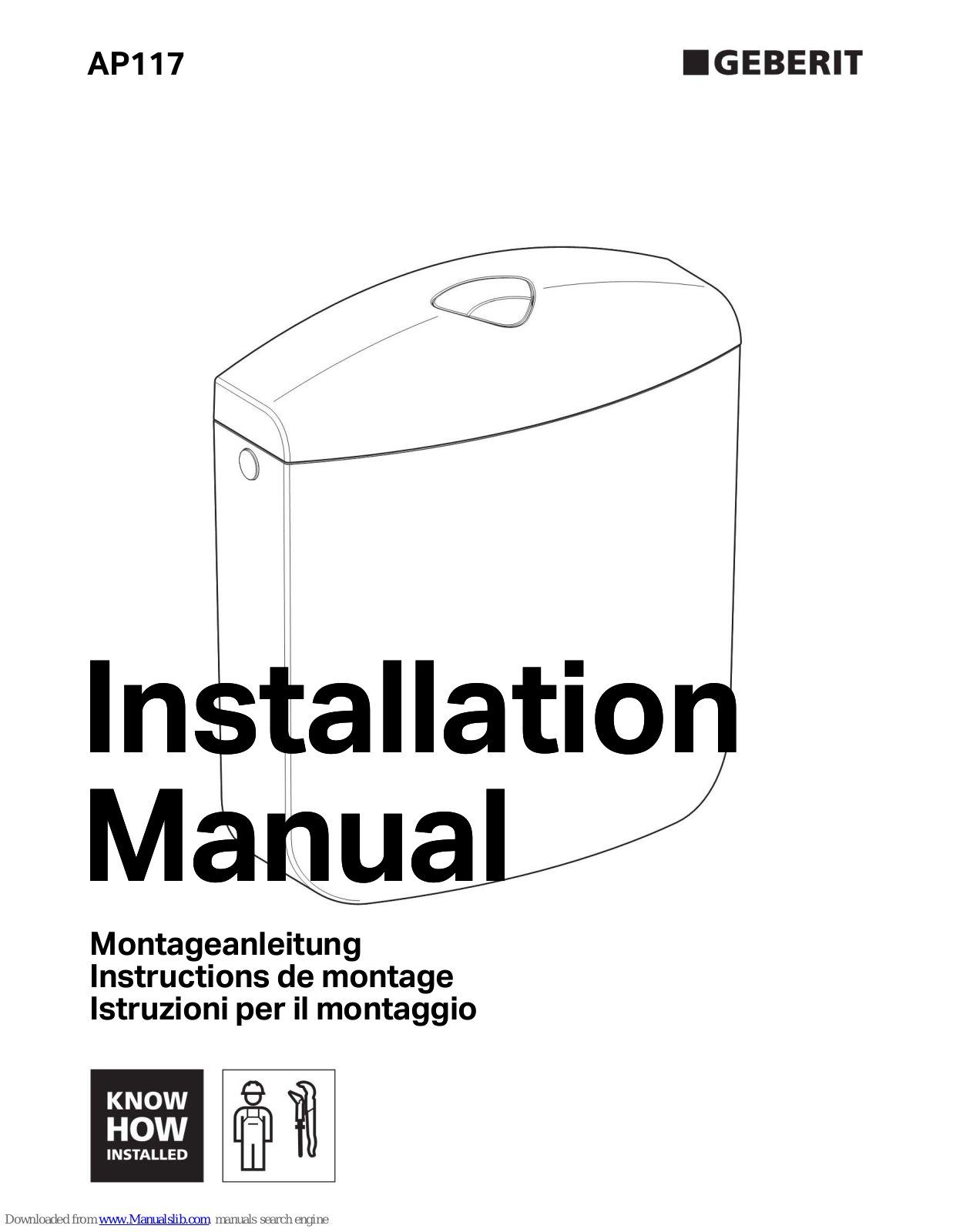 Geberit AP117 Installation Manual