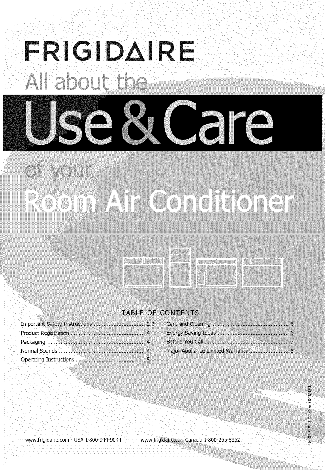 Frigidaire FFRA0511R17, FFRA0511R16, FFRA0511R14, FFRA0511R12, FFRA0511R11 Owner’s Manual