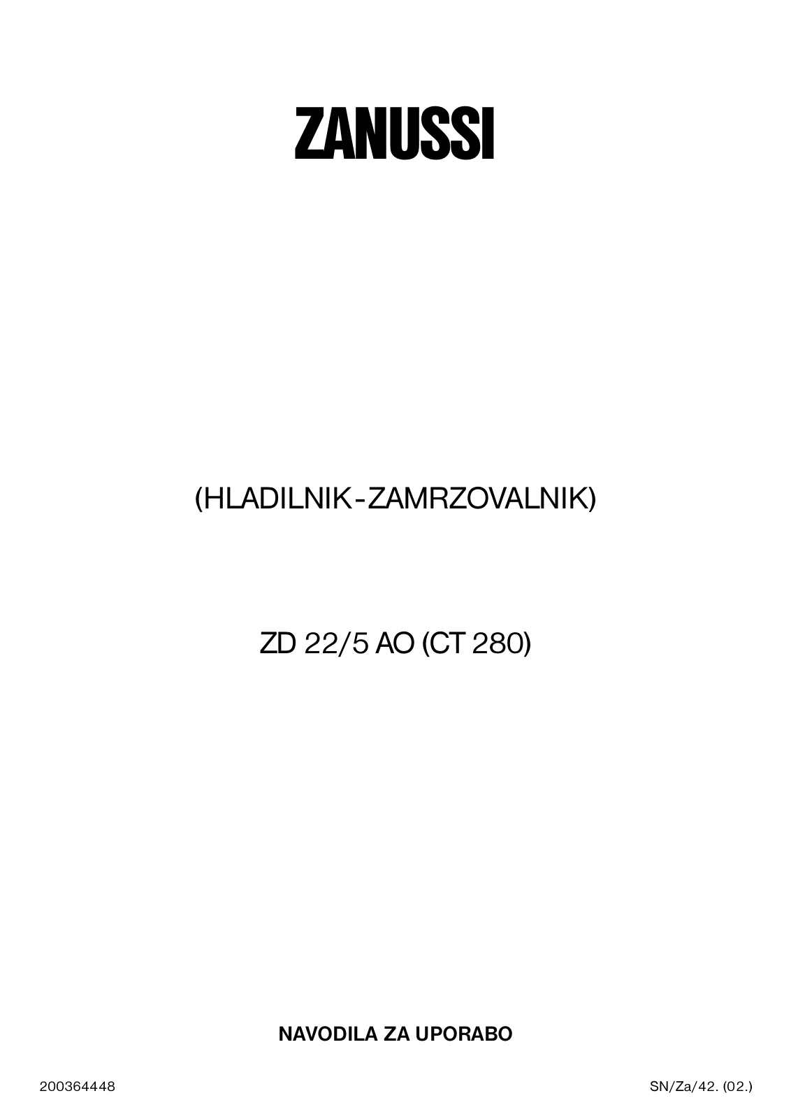 AEG ZD 22/5AO User Manual