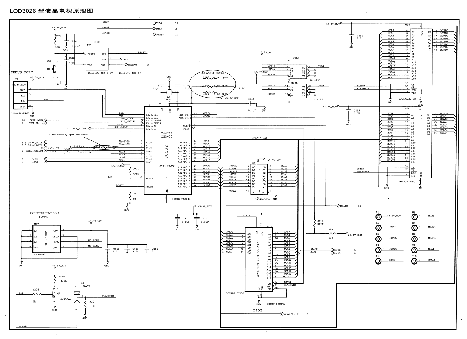 TCL LCD3026 Schematic