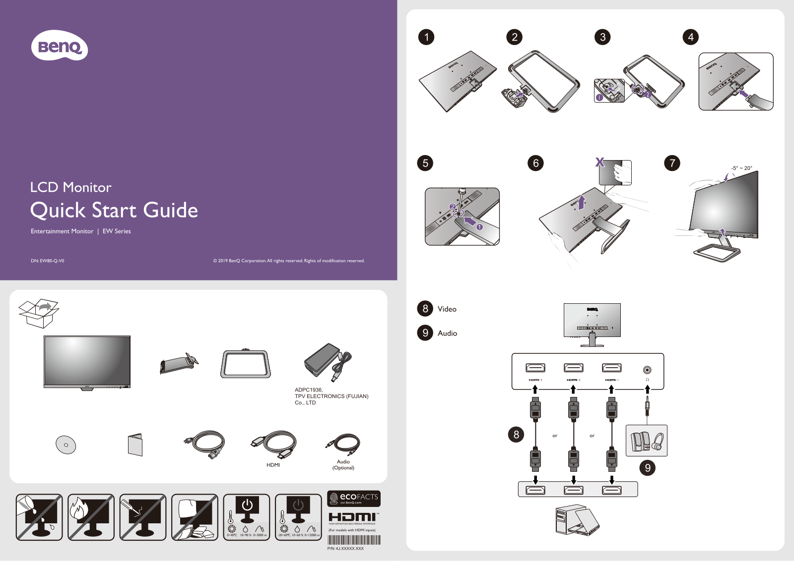 Benq 9H.LJ4LA.TSE Quick Start Guide