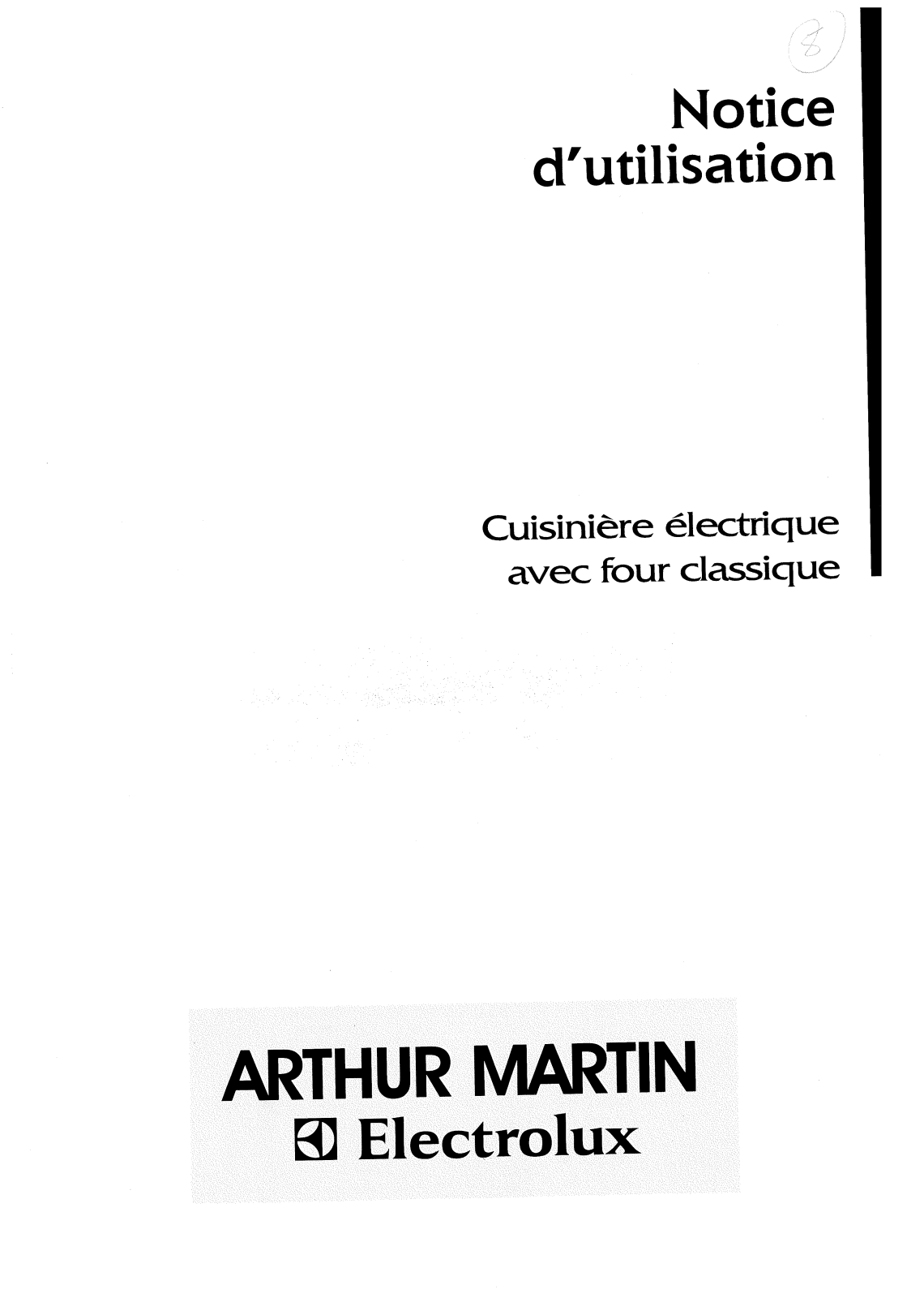 Arthur martin CE6038-1 User Manual