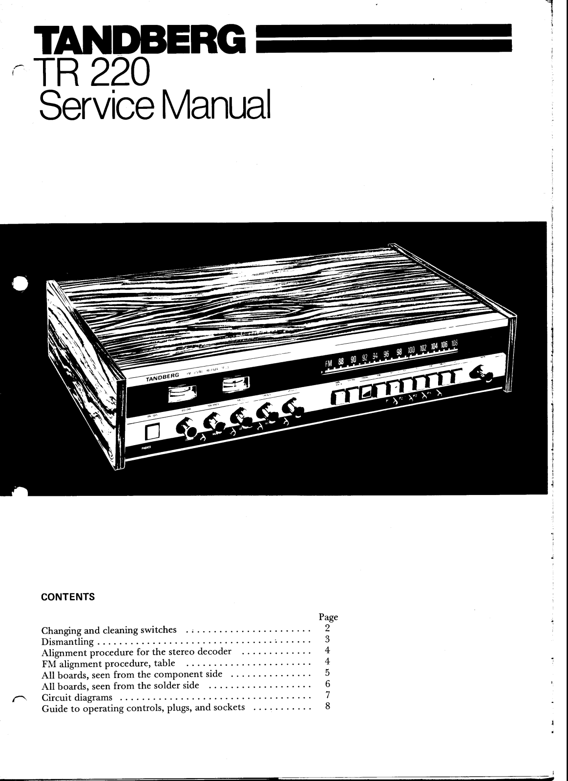 Tandberg TR-220 Service manual