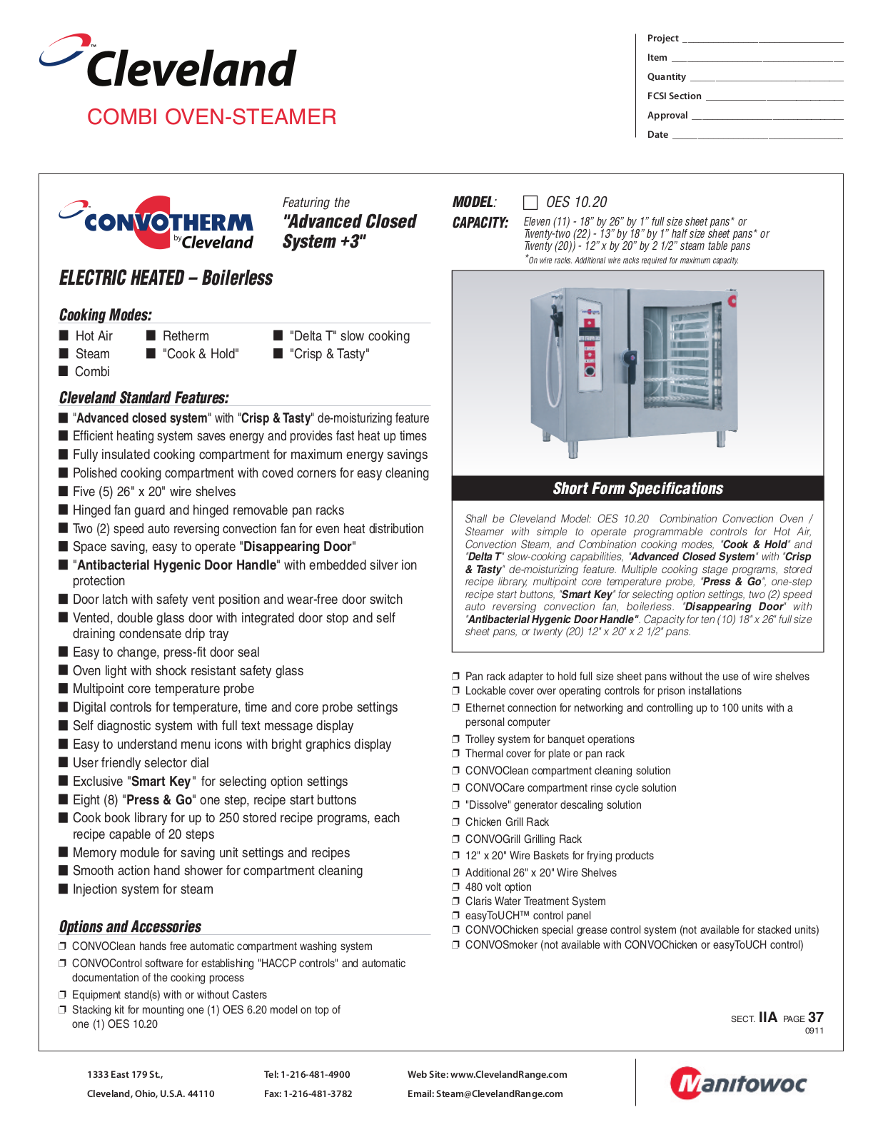 Cleveland OES 10.20 User Manual