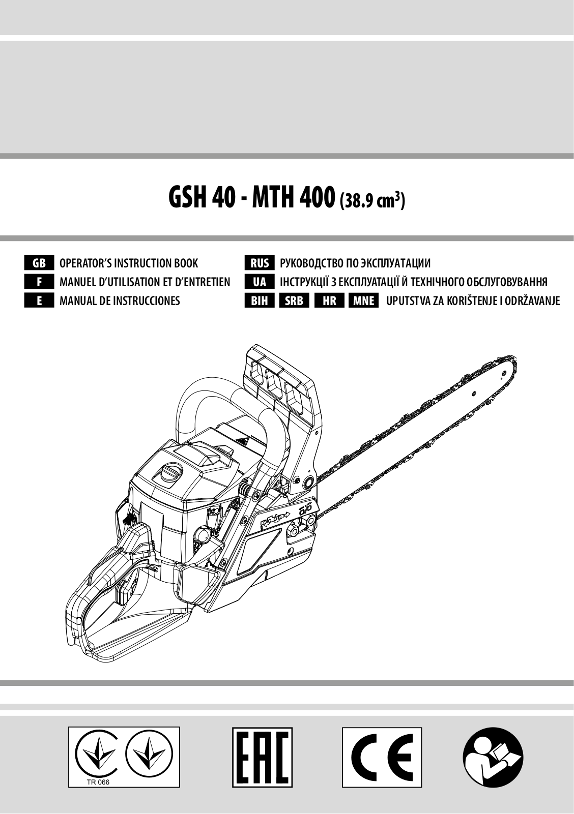 Efco MTH 400 User guide