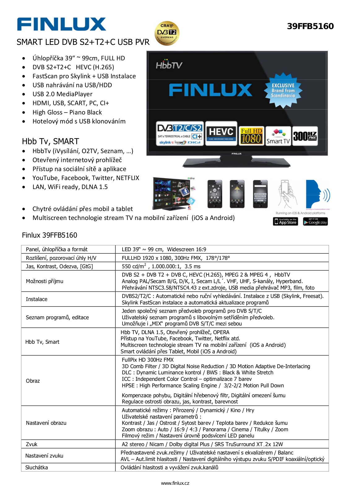 Finlux 39FFB5161, 39FFB5160 User Manual