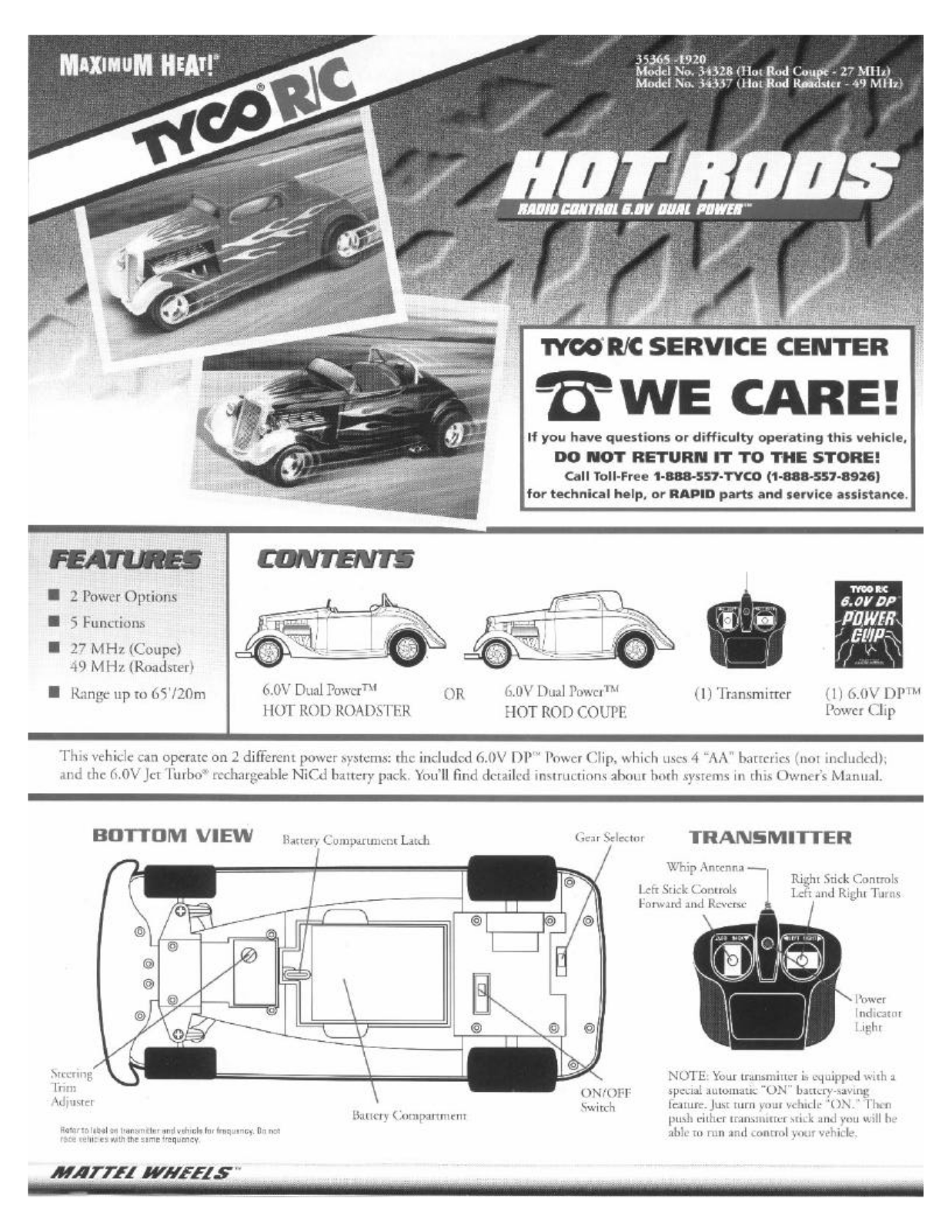 Mattel Toys A Division of Mattel 34337 98A4R User Manual