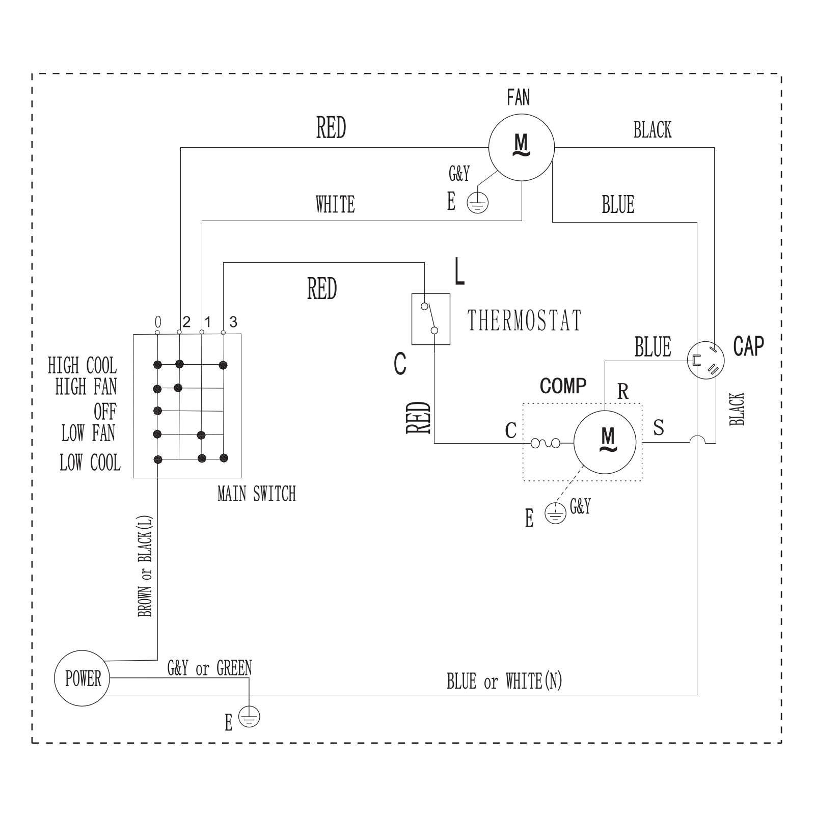 Frigidaire FFRA0511R1, FFRA0511Q1 Wiring diagram