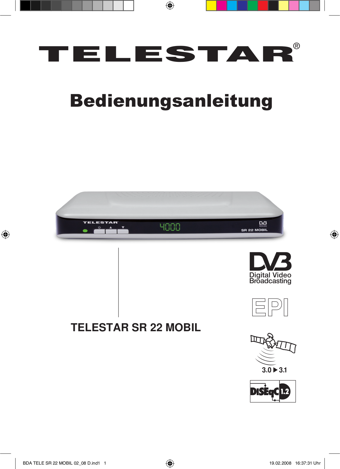 TELESTAR SR 22 MOBIL User guide