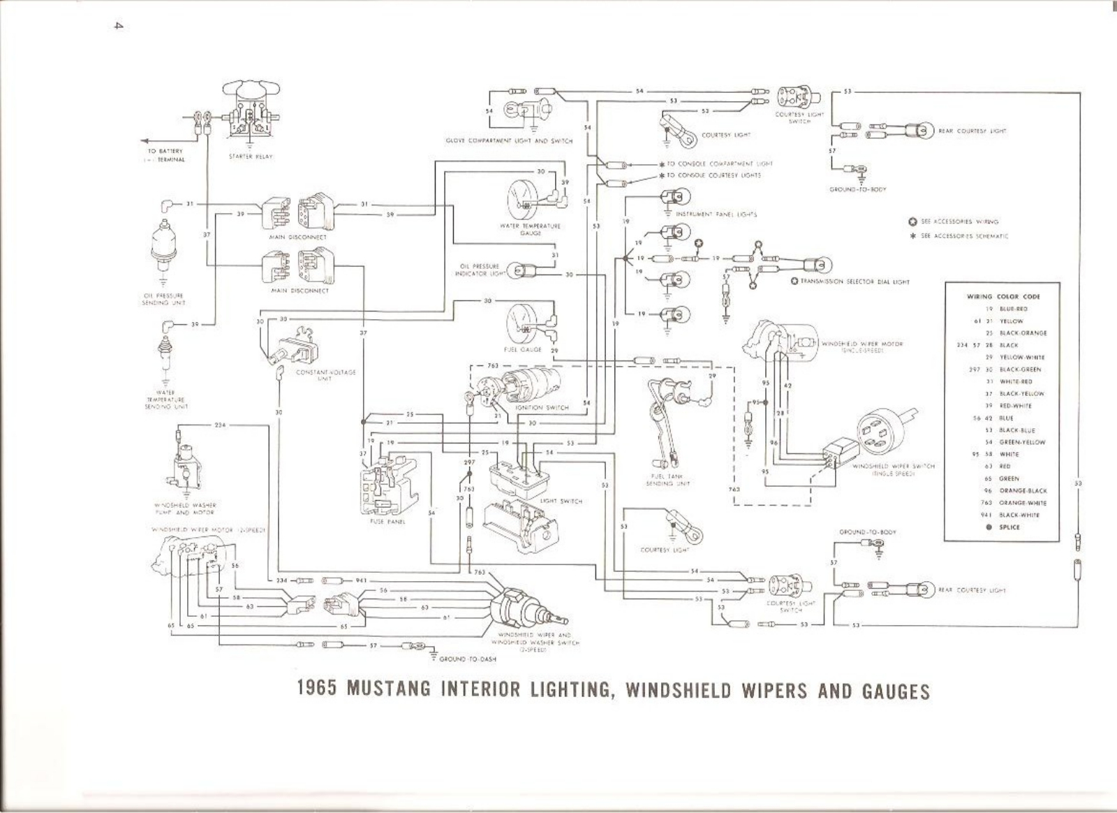 Ford 1965 mustang schematic