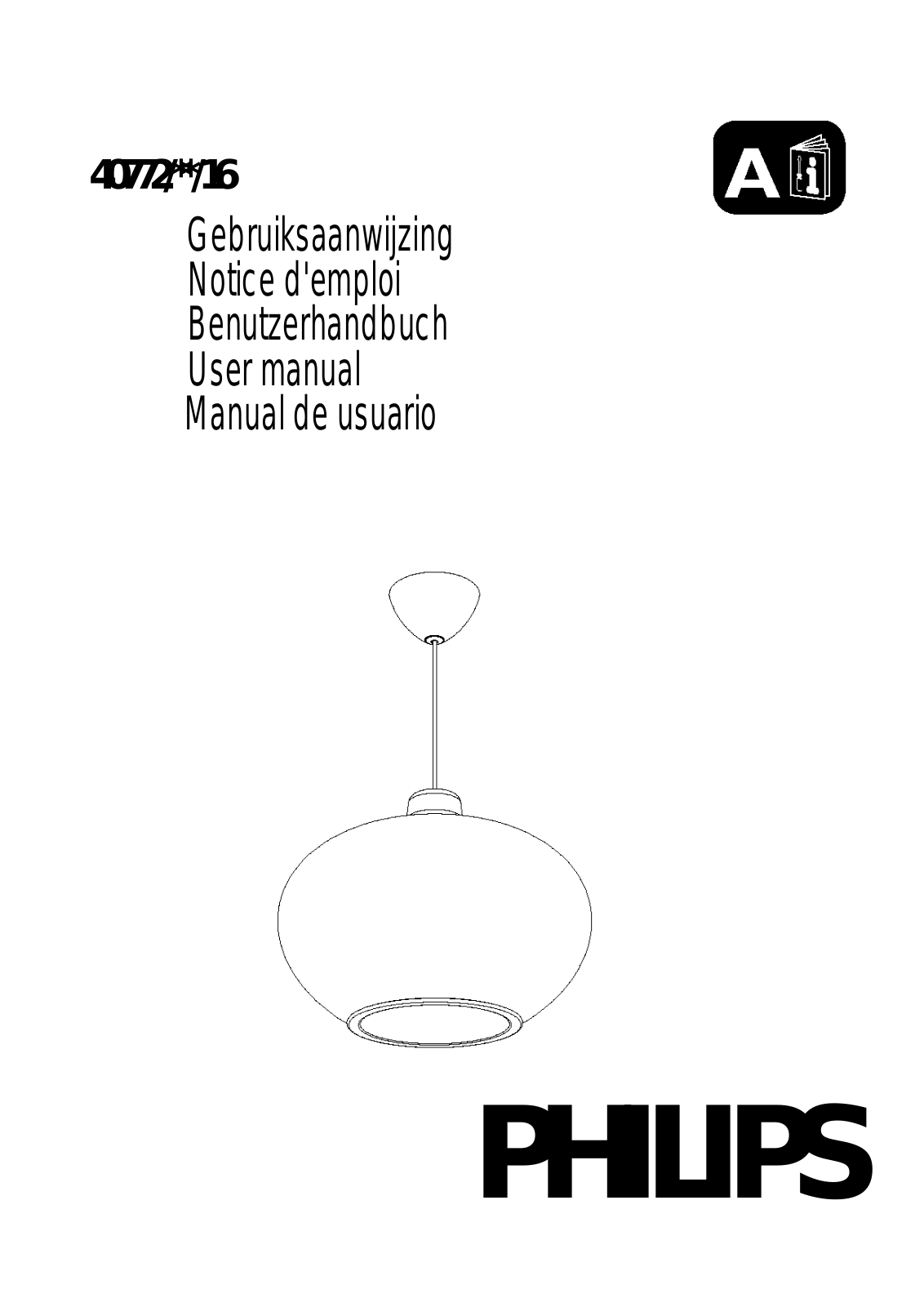 Philips Ecomoods Colgante User Manual