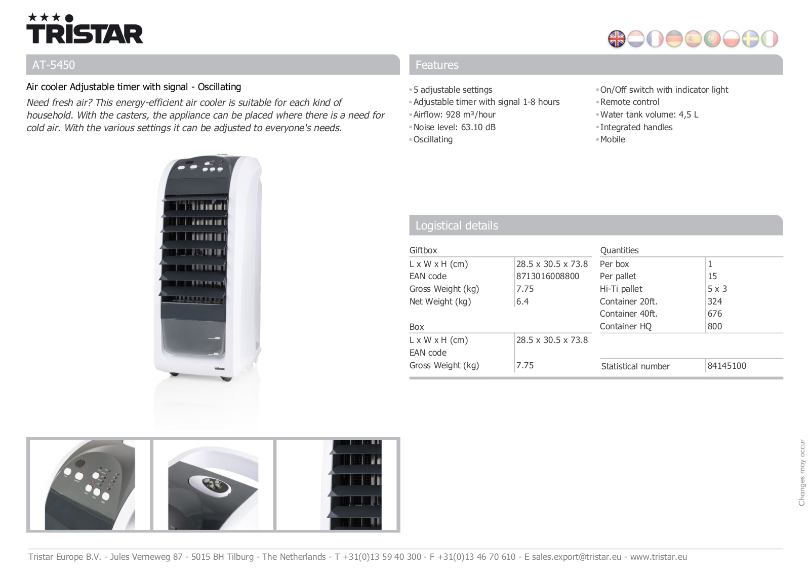 Tristar AT-5450 User Manual