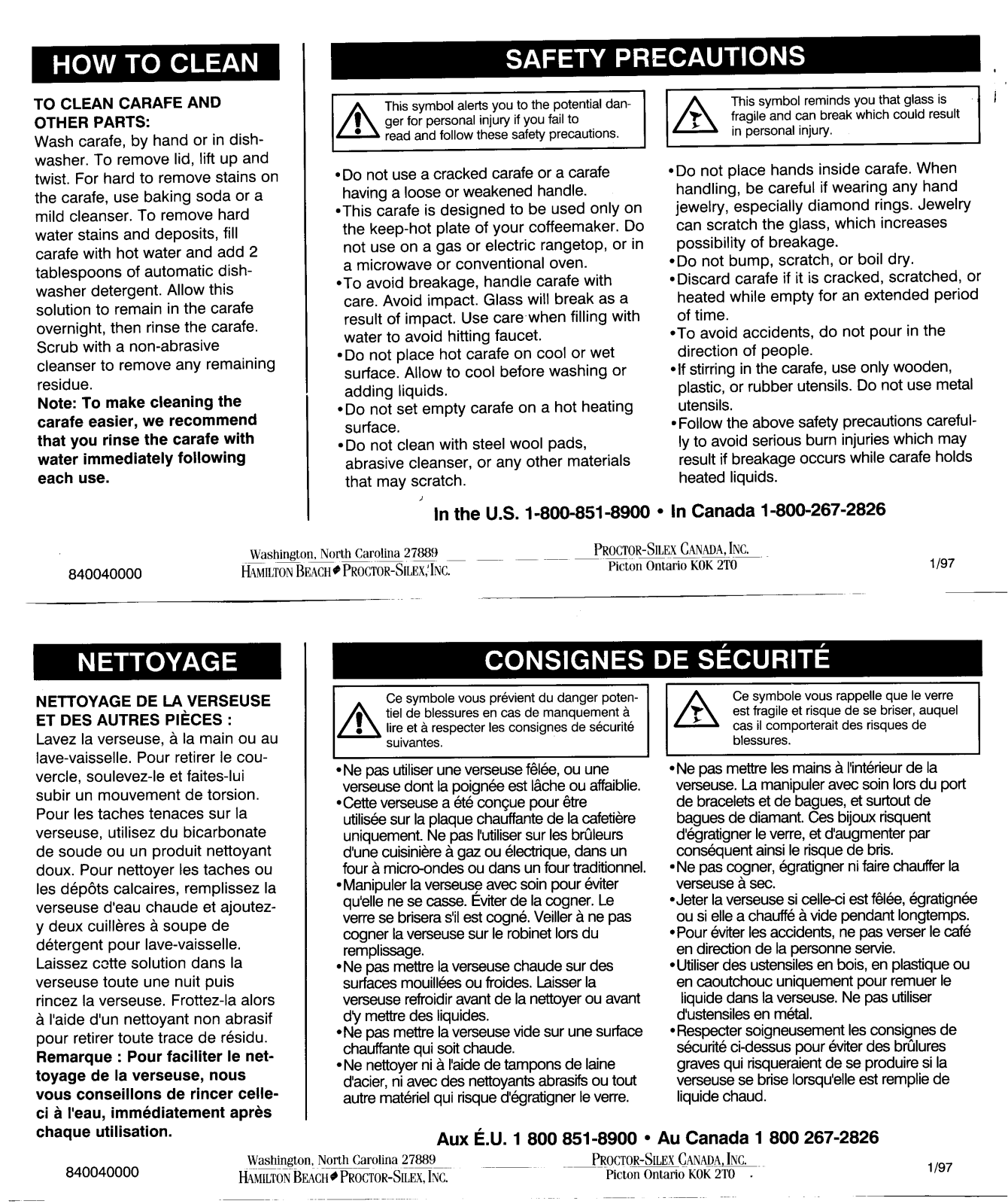 Proctor-Silex 88085 User Manual